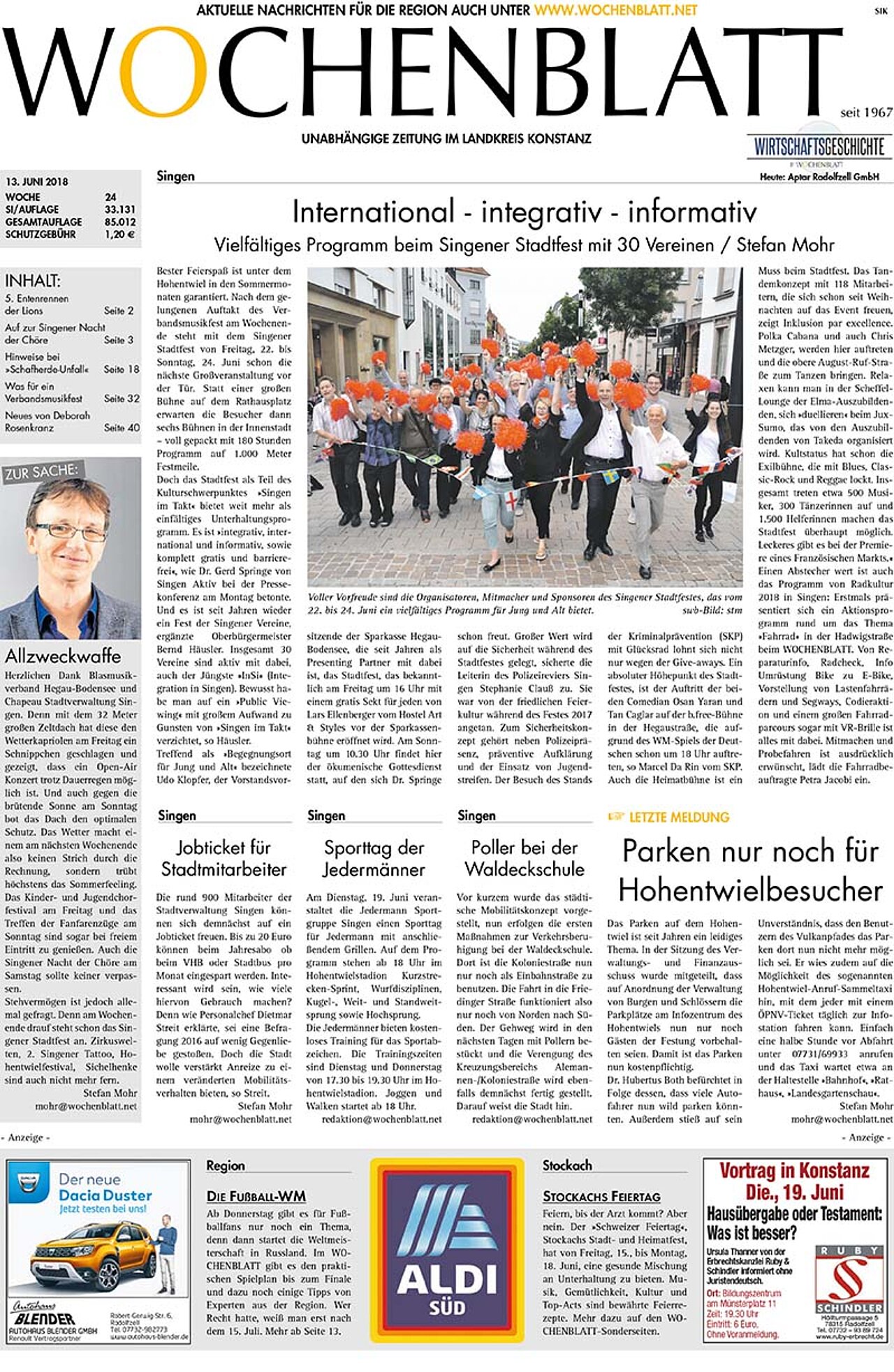 Ausgabe 24 vom 13. Juni 2018