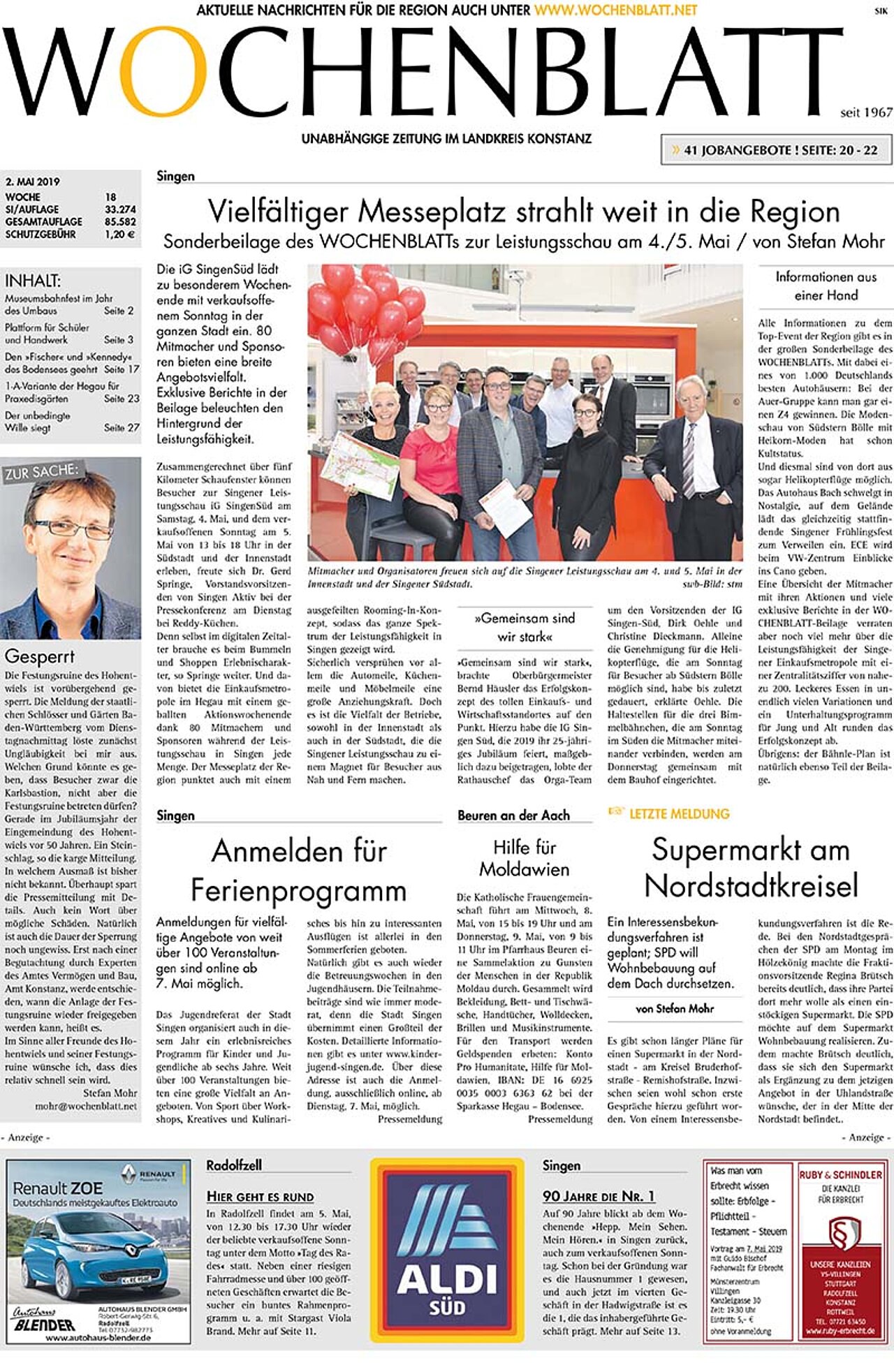 Ausgabe 18 vom 02. Mai 2019