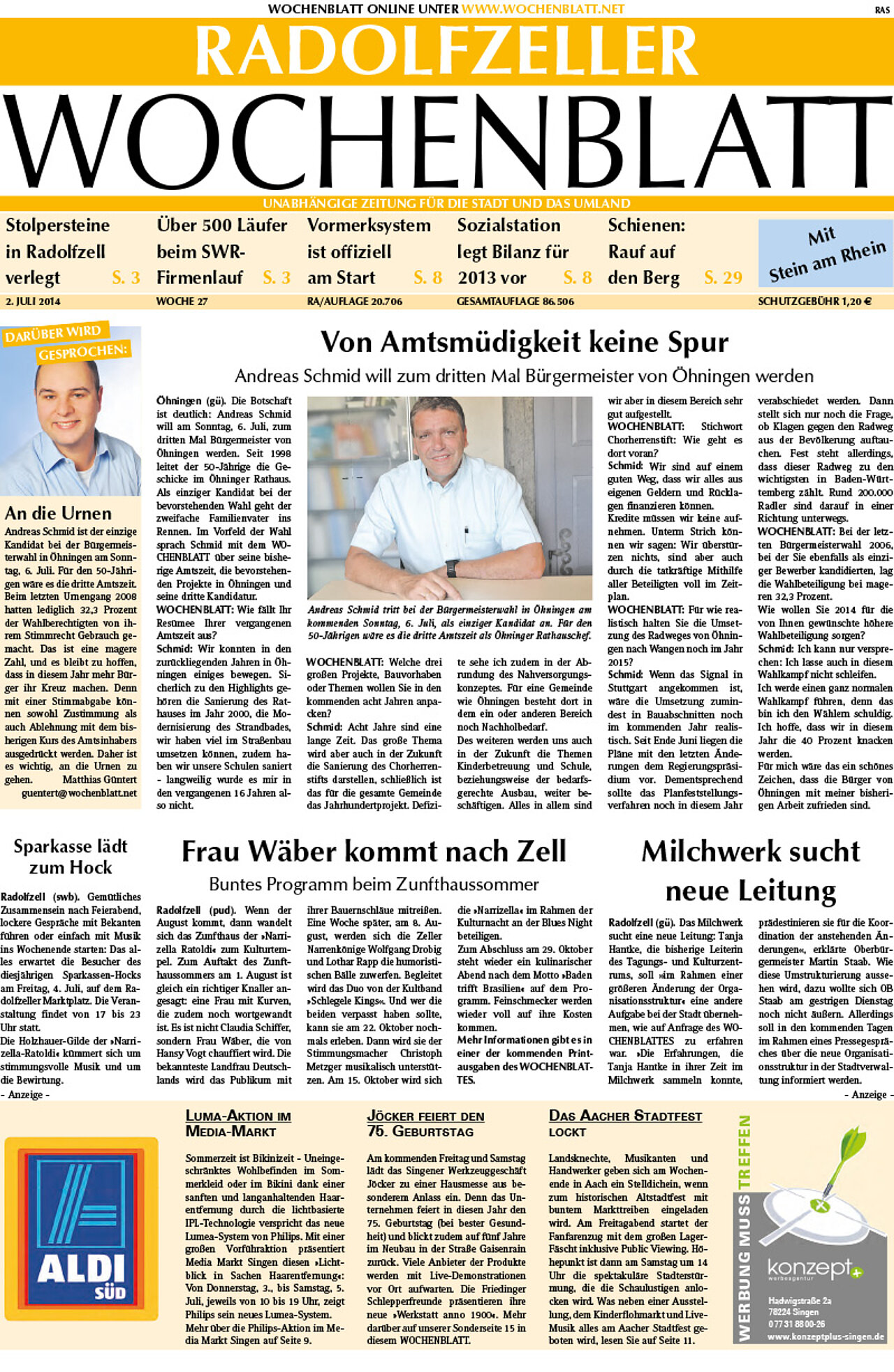 Ausgabe 27 vom 02. Juli 2014