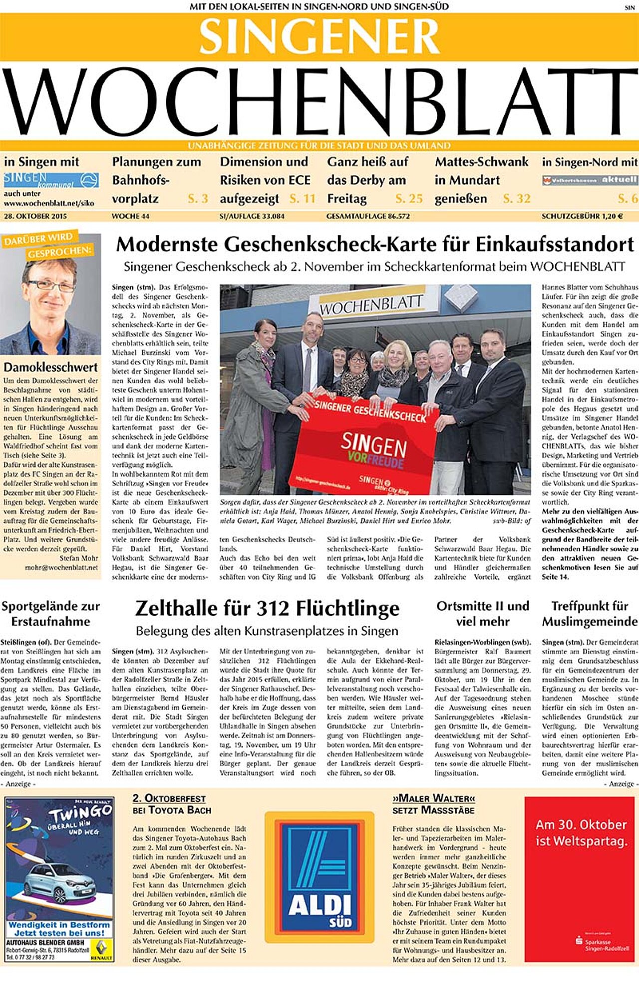 Ausgabe 44 vom 28. Oktober 2015