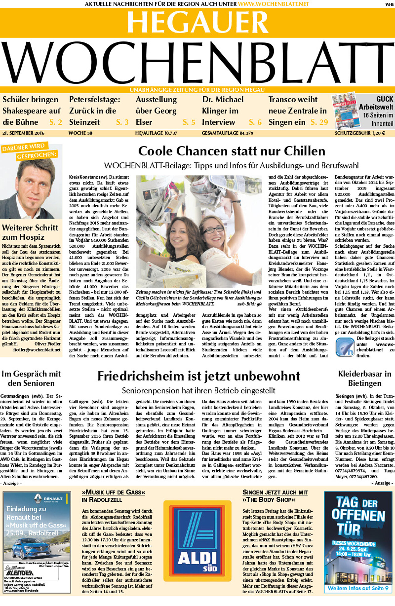Ausgabe 38 vom 21. September 2016