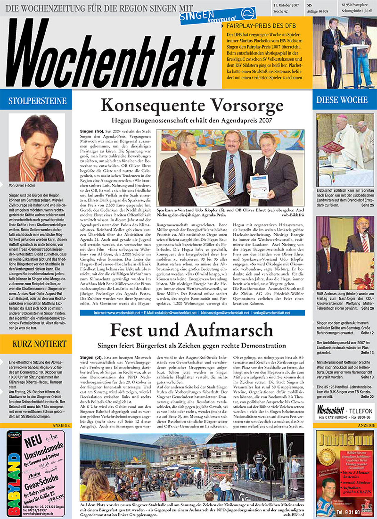 Ausgabe 42 vom 18. Oktober 2007