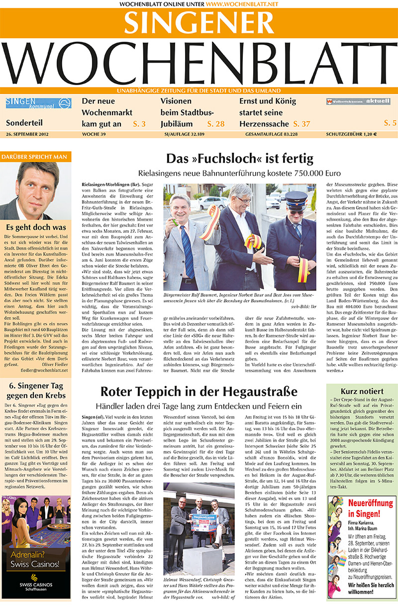 Ausgabe 39 vom 26. September 2012