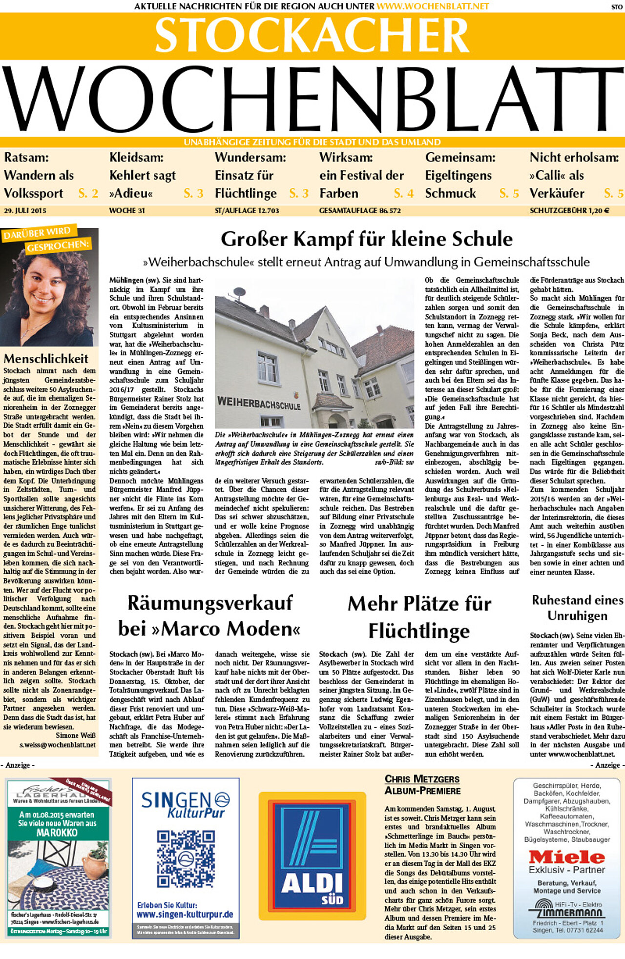 Ausgabe 31 vom 29. Juli 2015