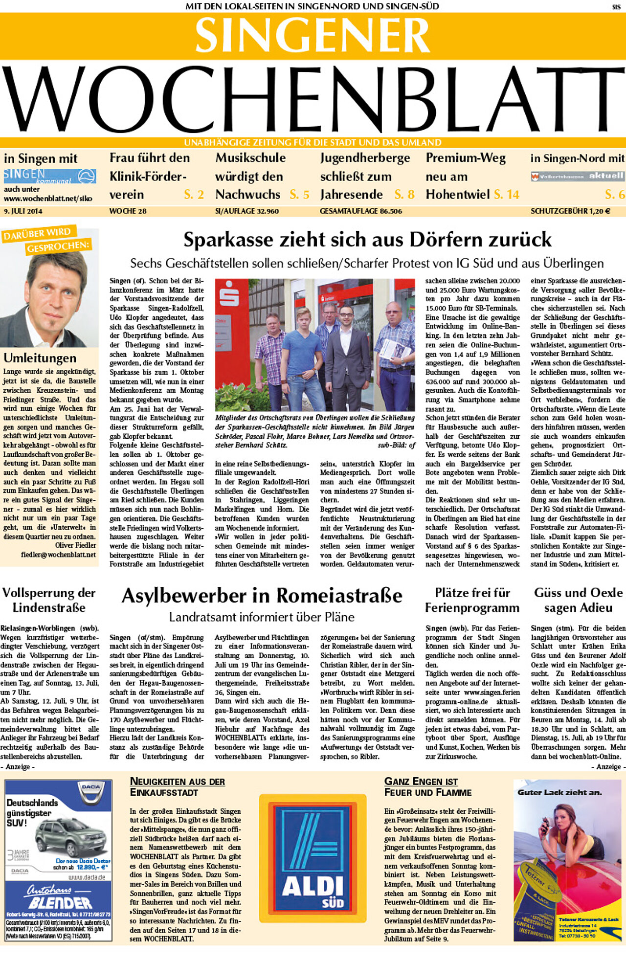 Ausgabe 28 vom 09. Juli 2014