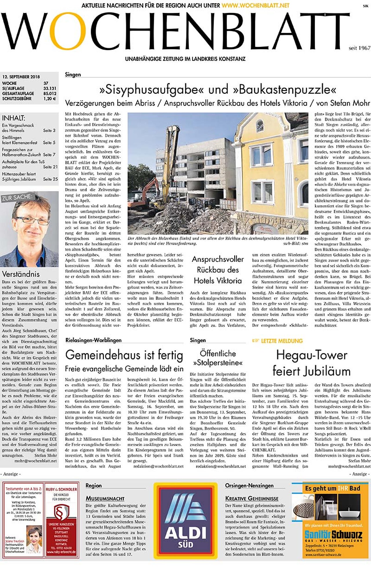 Ausgabe 37 vom 12. September 2018