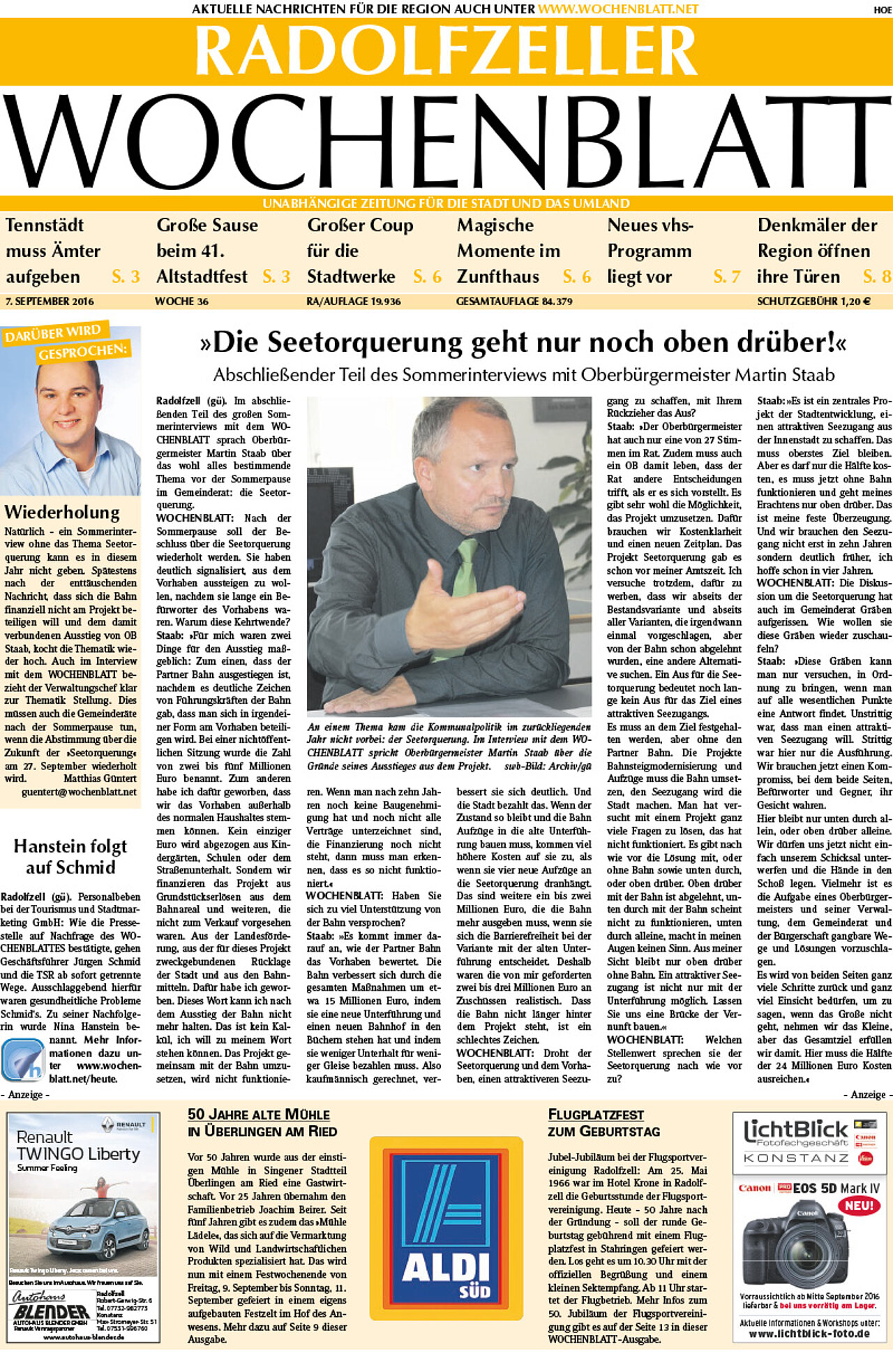 Ausgabe 36 vom 07. September 2016