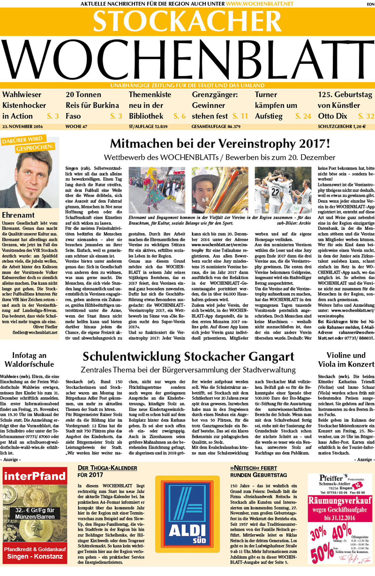 Ausgabe 47 vom 23. November 2016