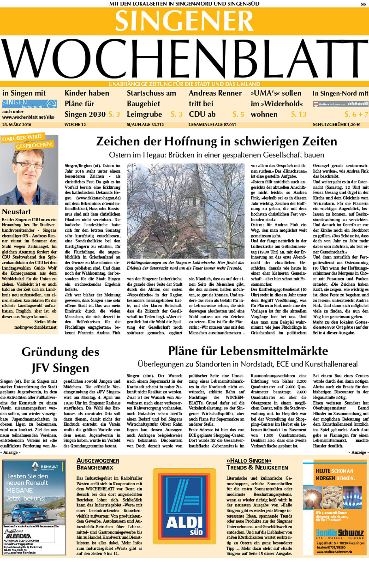 Ausgabe 12 vom 23. März 2016