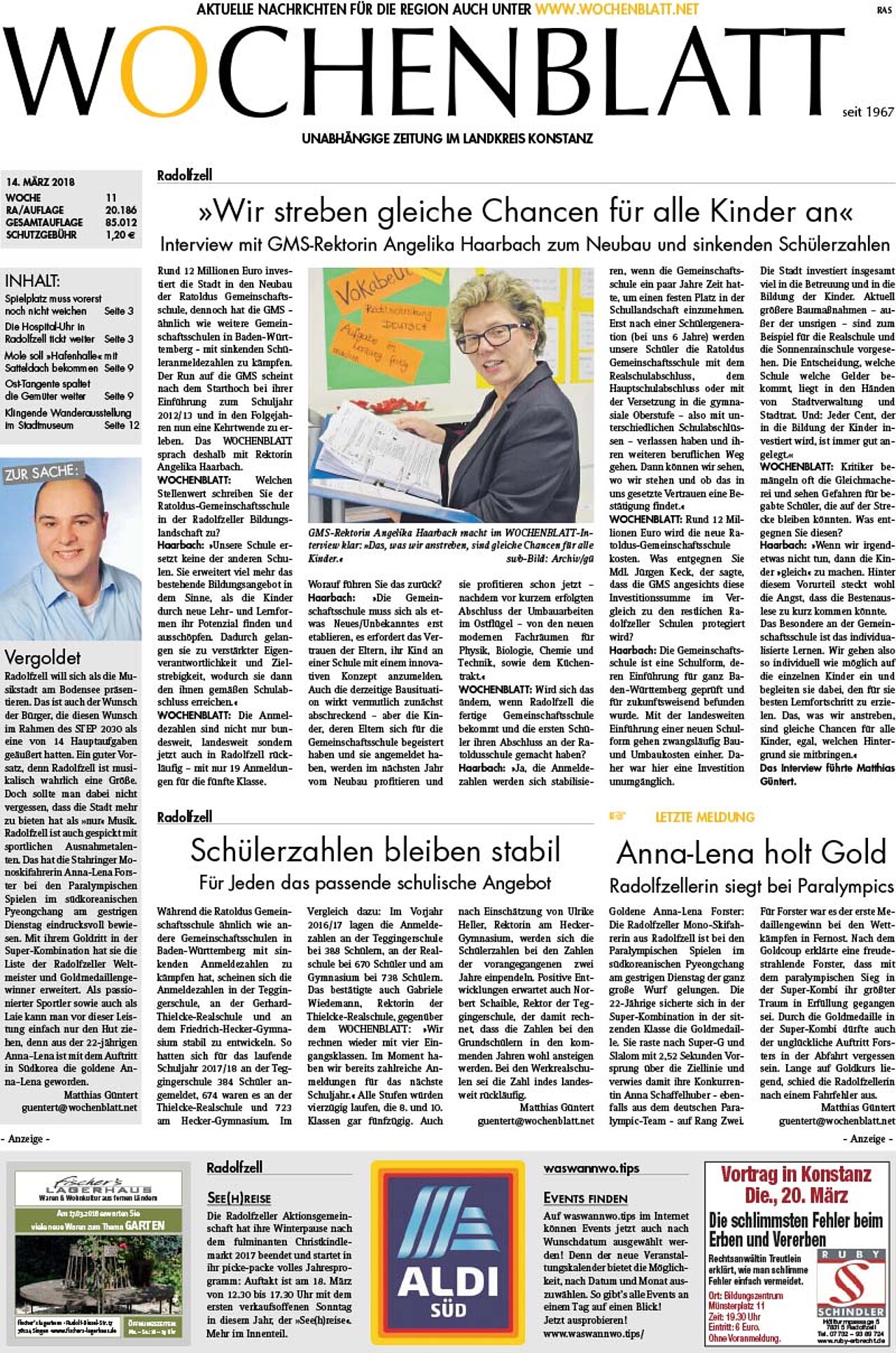 Ausgabe 11 vom 14. März 2018
