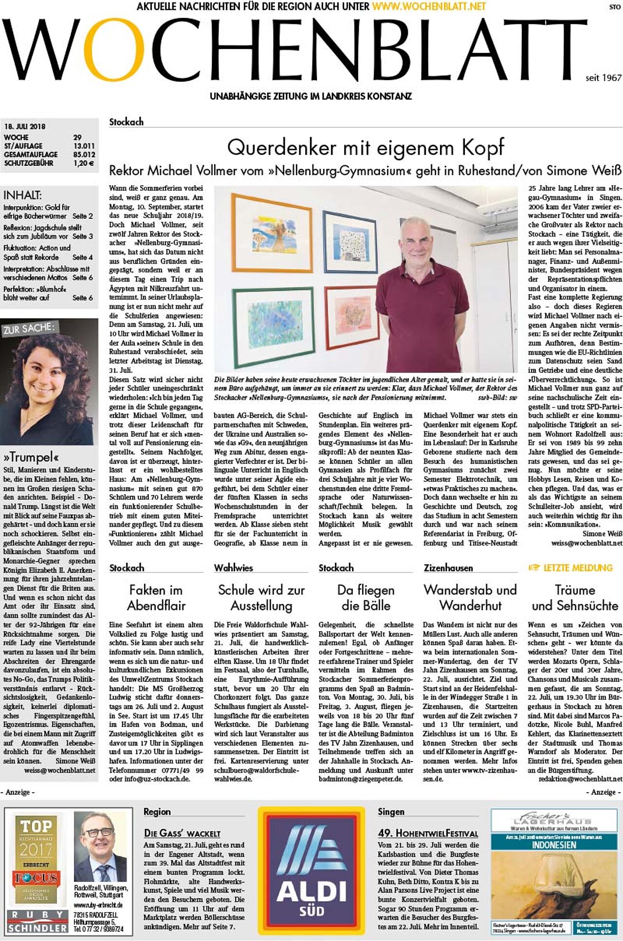 Ausgabe 29 vom 18. Juli 2018