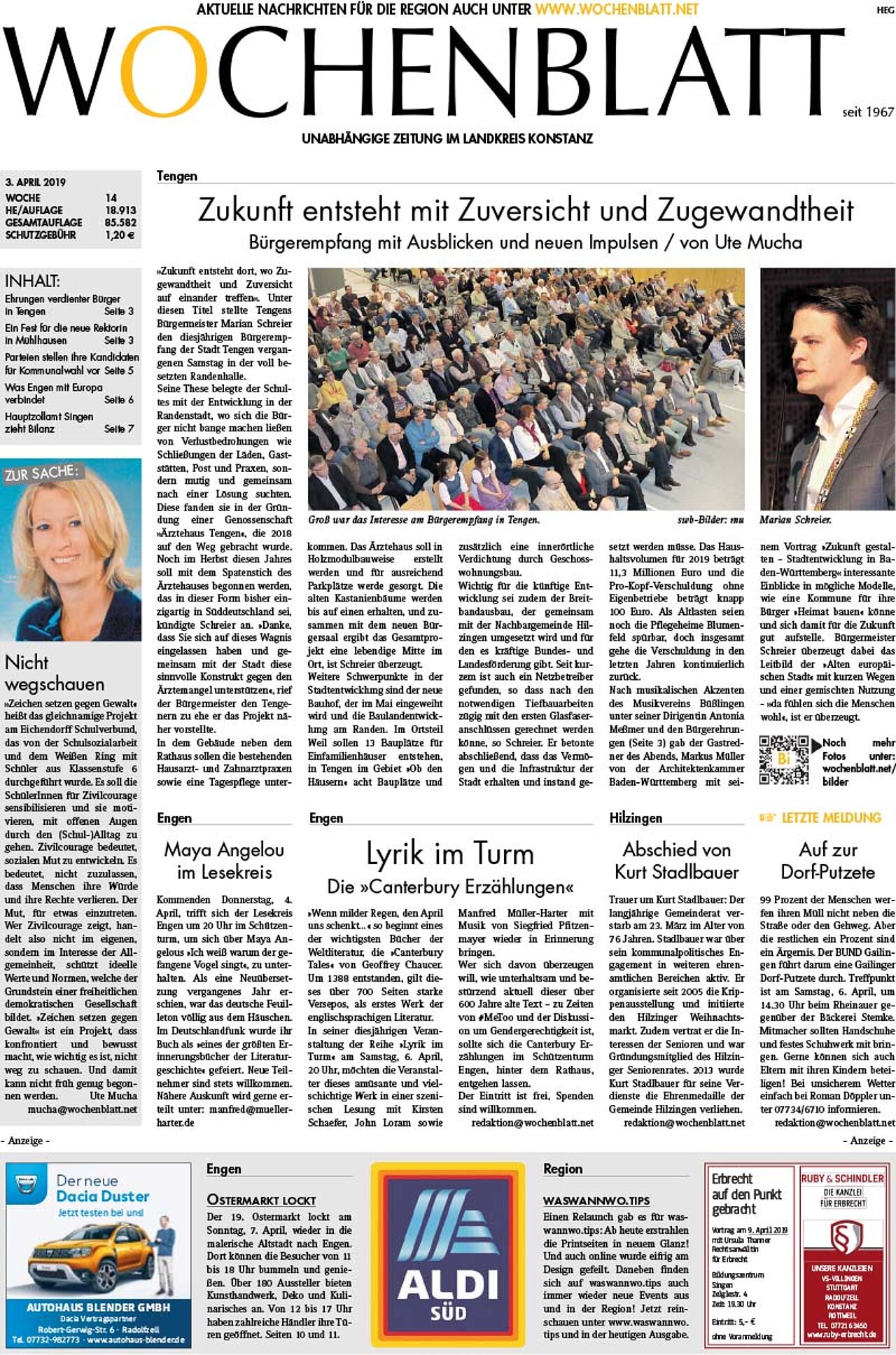 Ausgabe 14 vom 03. April 2019