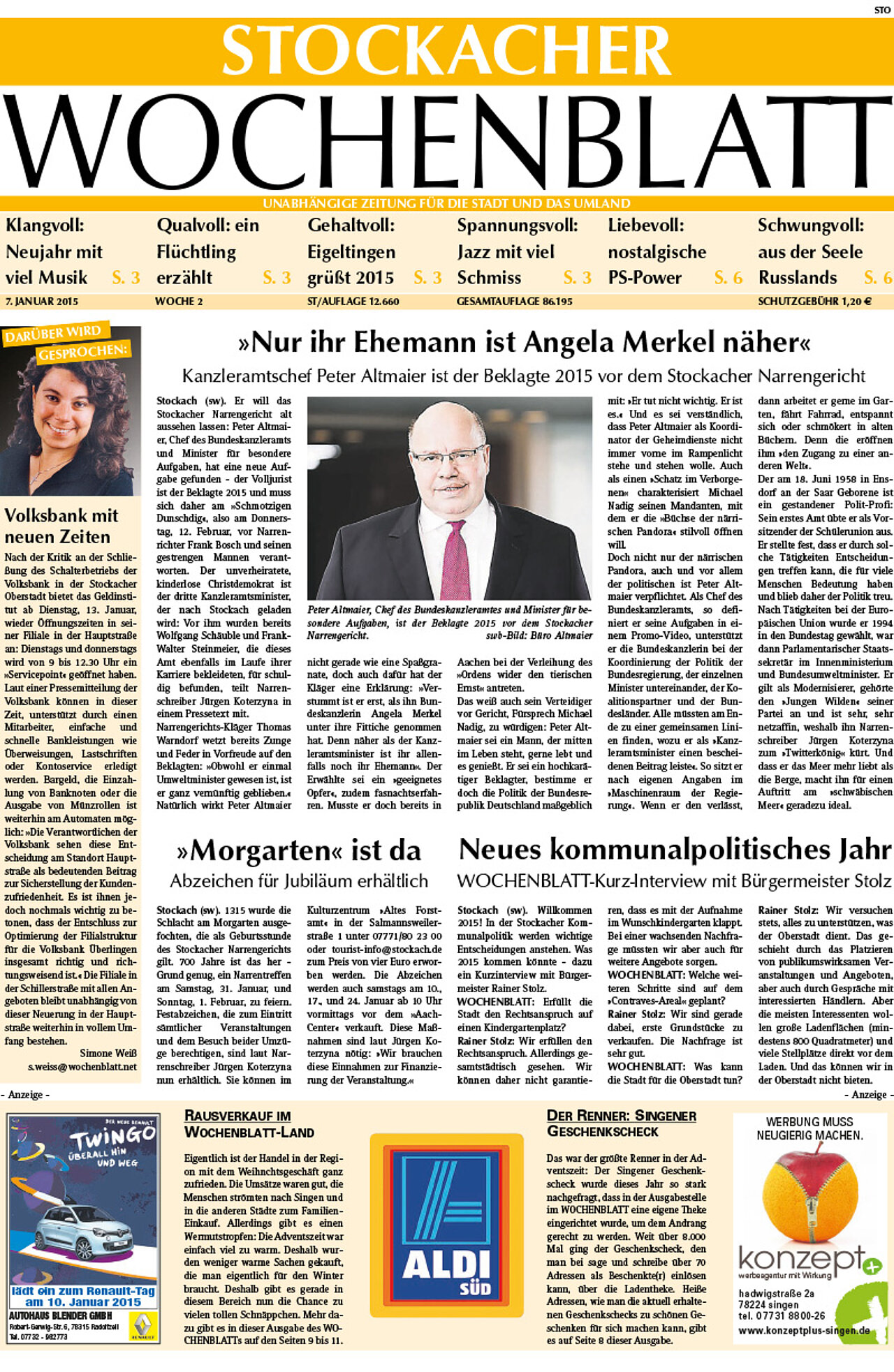 Ausgabe 02 vom 07. Januar 2015