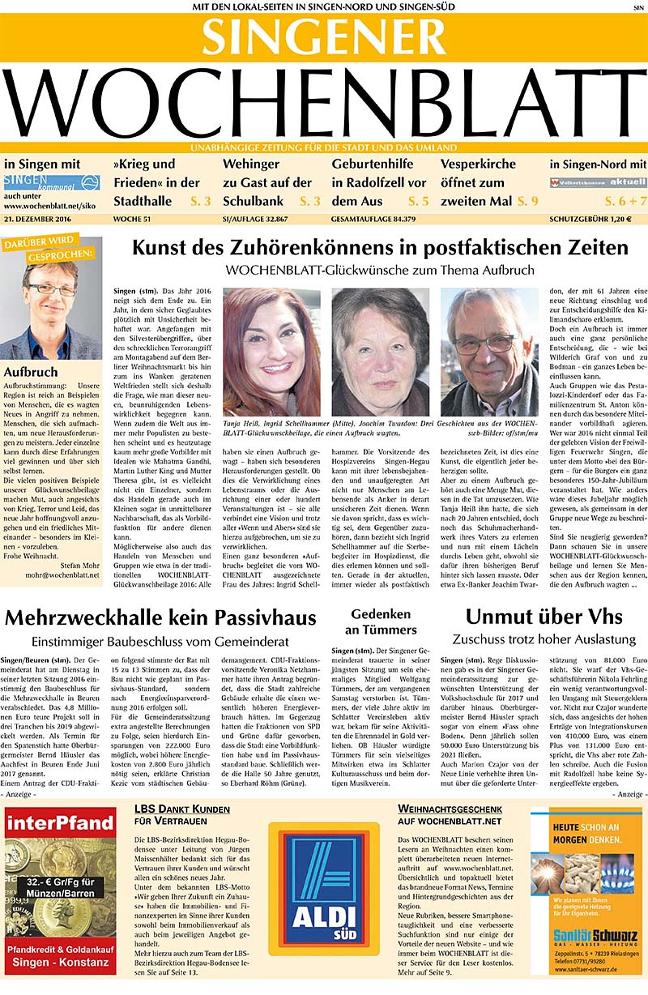 Ausgabe 51 vom 21. Dezember 2016