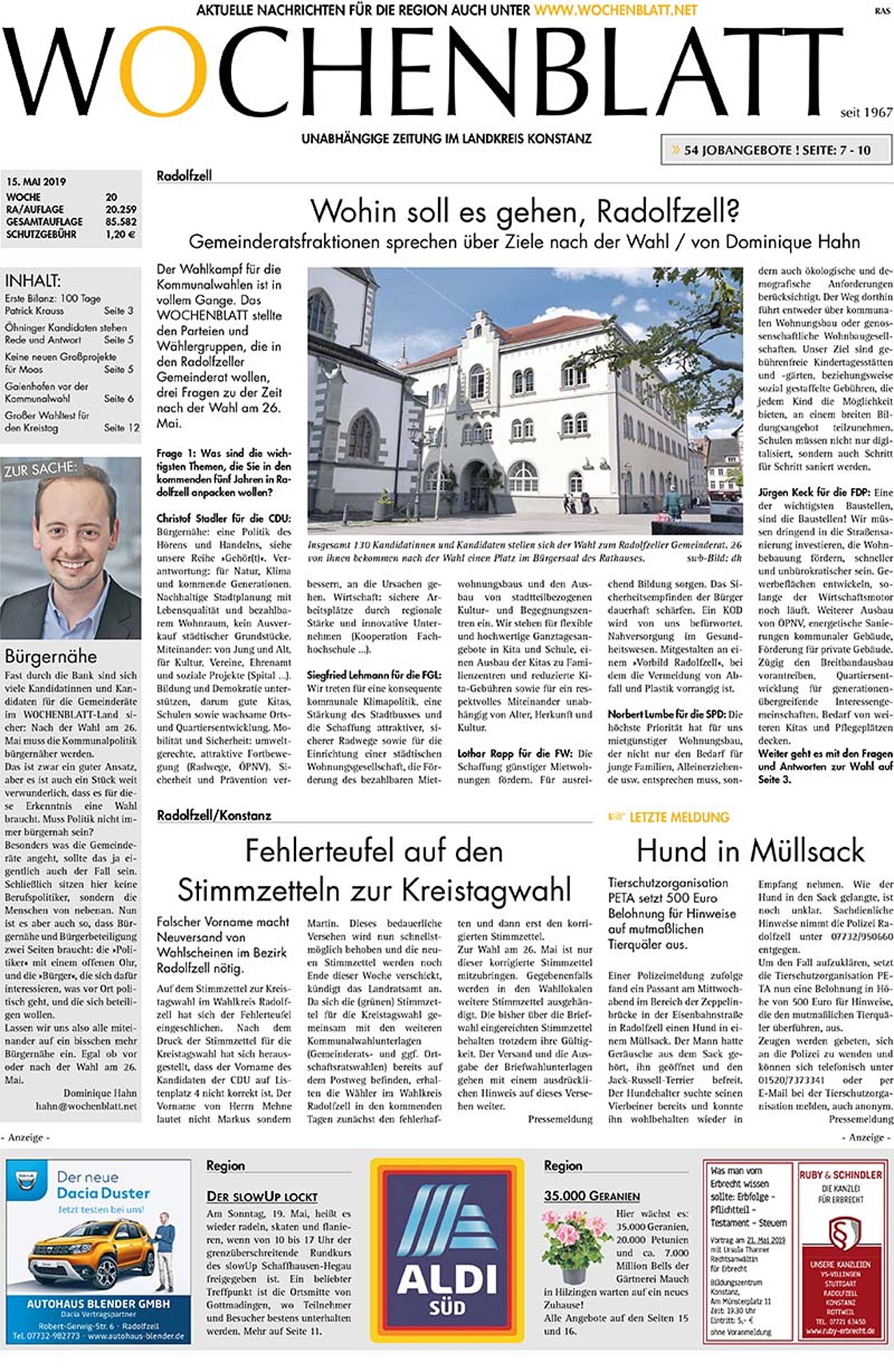 Ausgabe 20 vom 15. Mai 2019