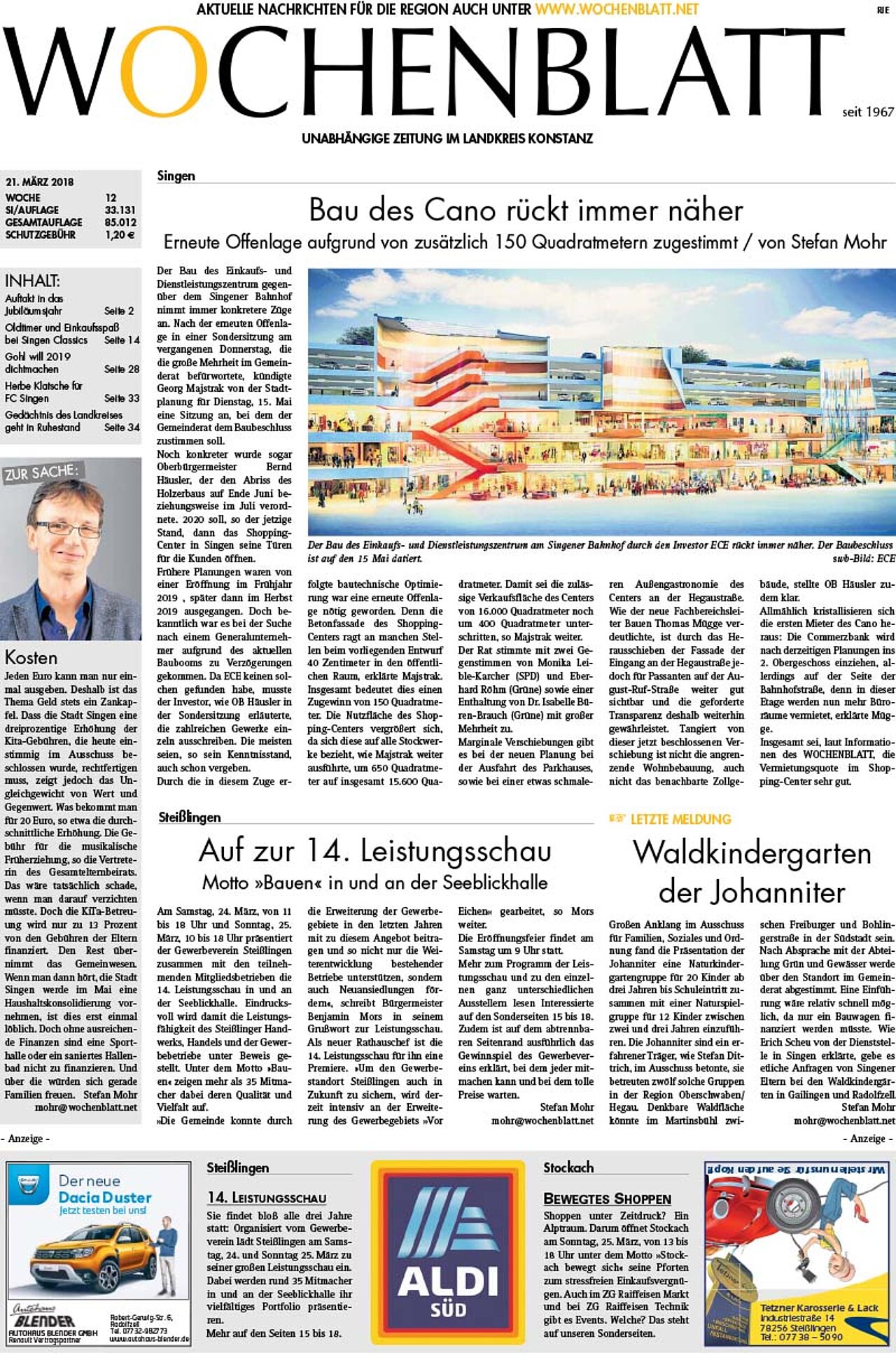 Ausgabe 12 vom 21. März 2018