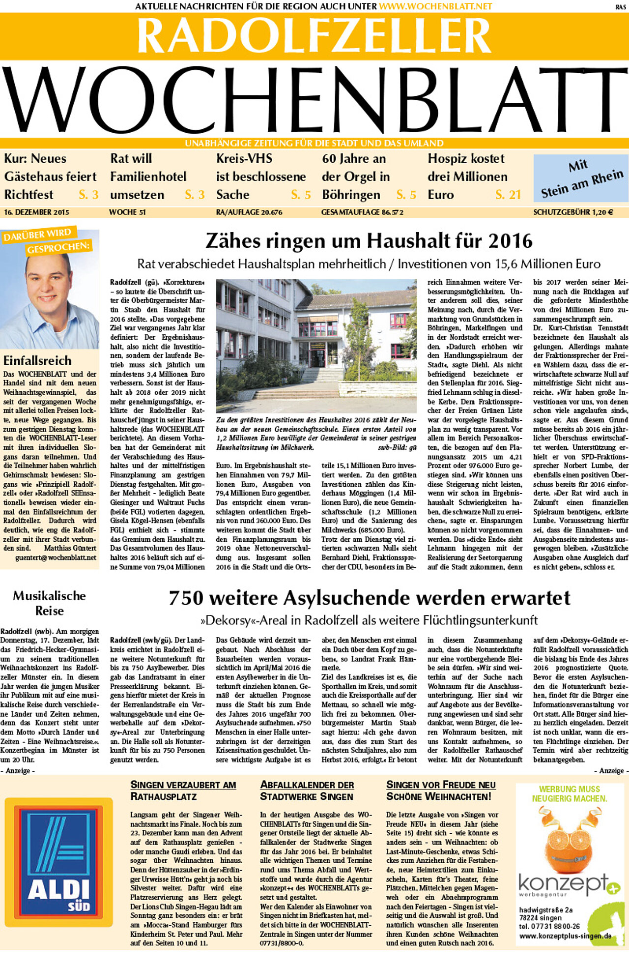 Ausgabe 51 vom 16. Dezember 2015