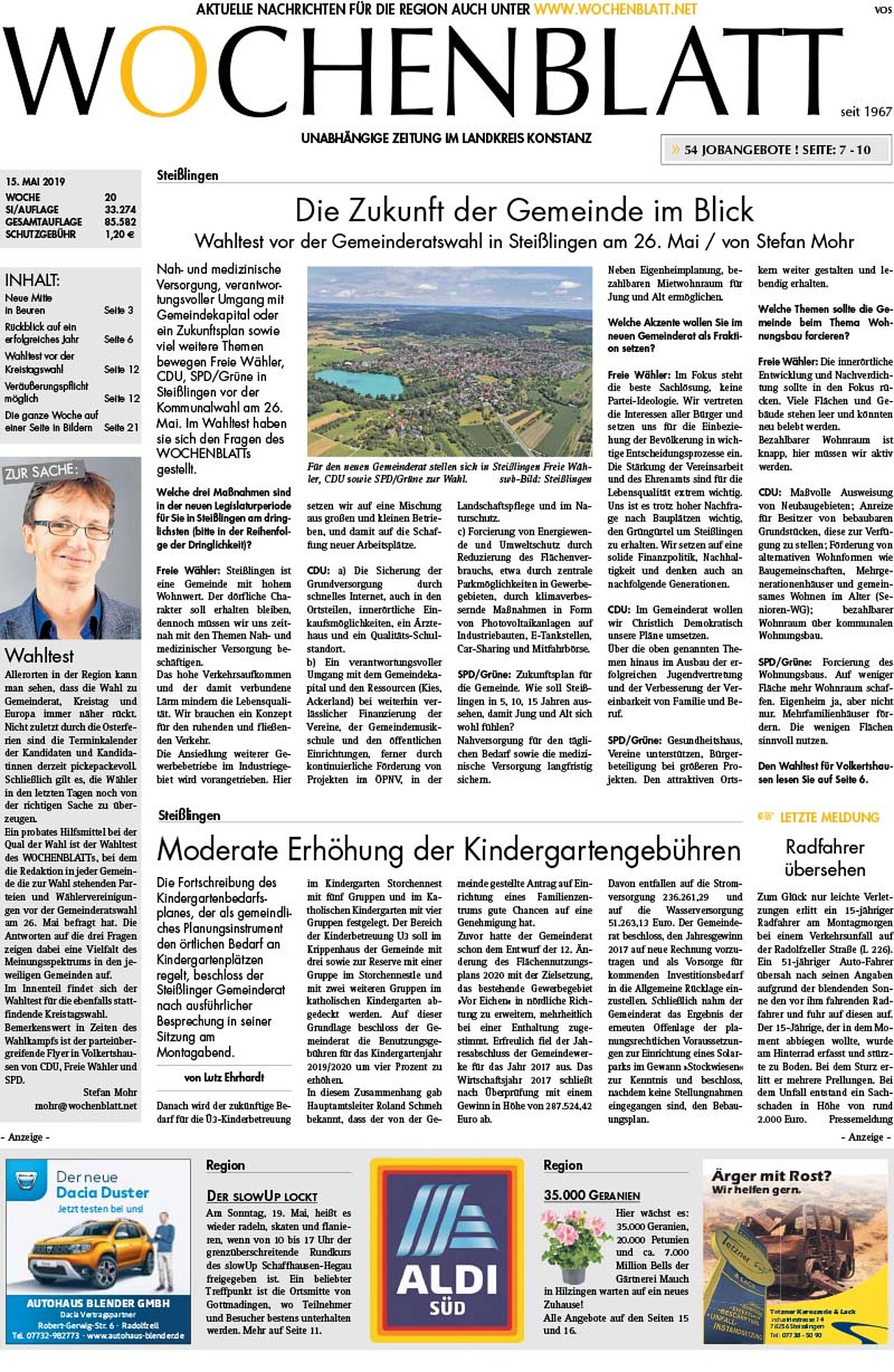 Ausgabe 20 vom 15. Mai 2019