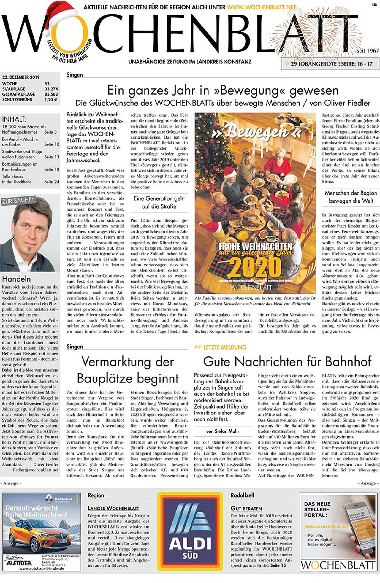 Ausgabe 52 vom 23. Dezember 2019