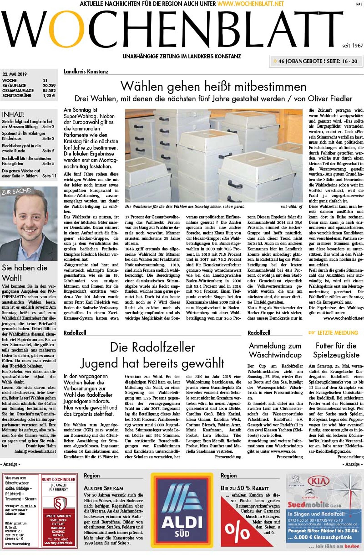 Ausgabe 21 vom 22. Mai 2019