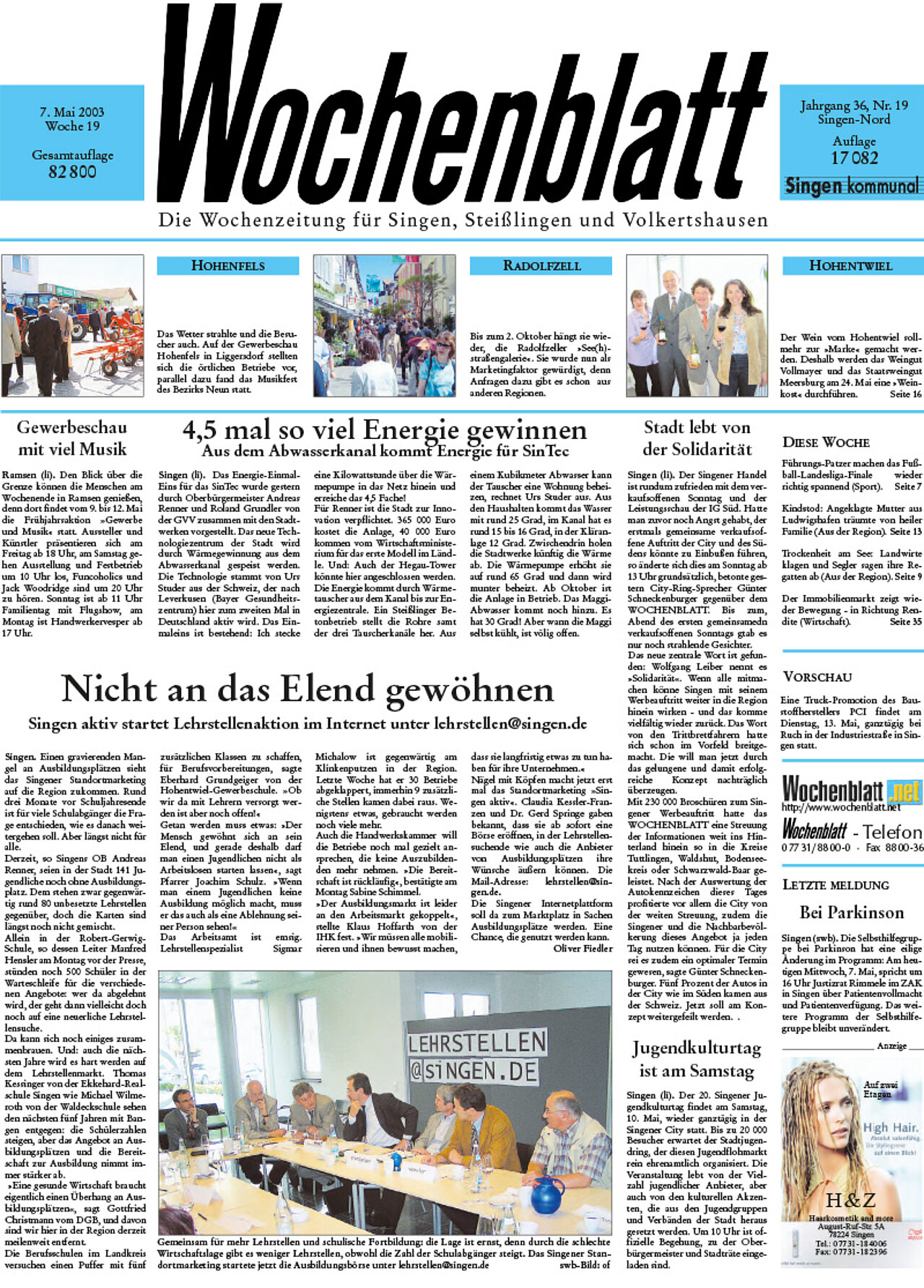 Ausgabe 19 vom 07. Mai 2003