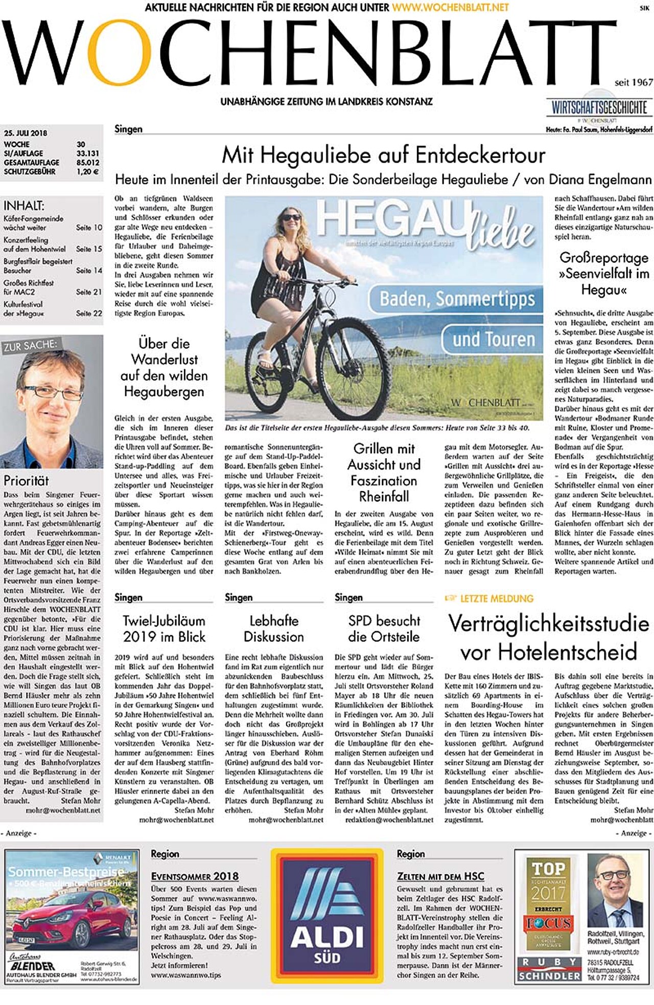 Ausgabe 30 vom 25. Juli 2018