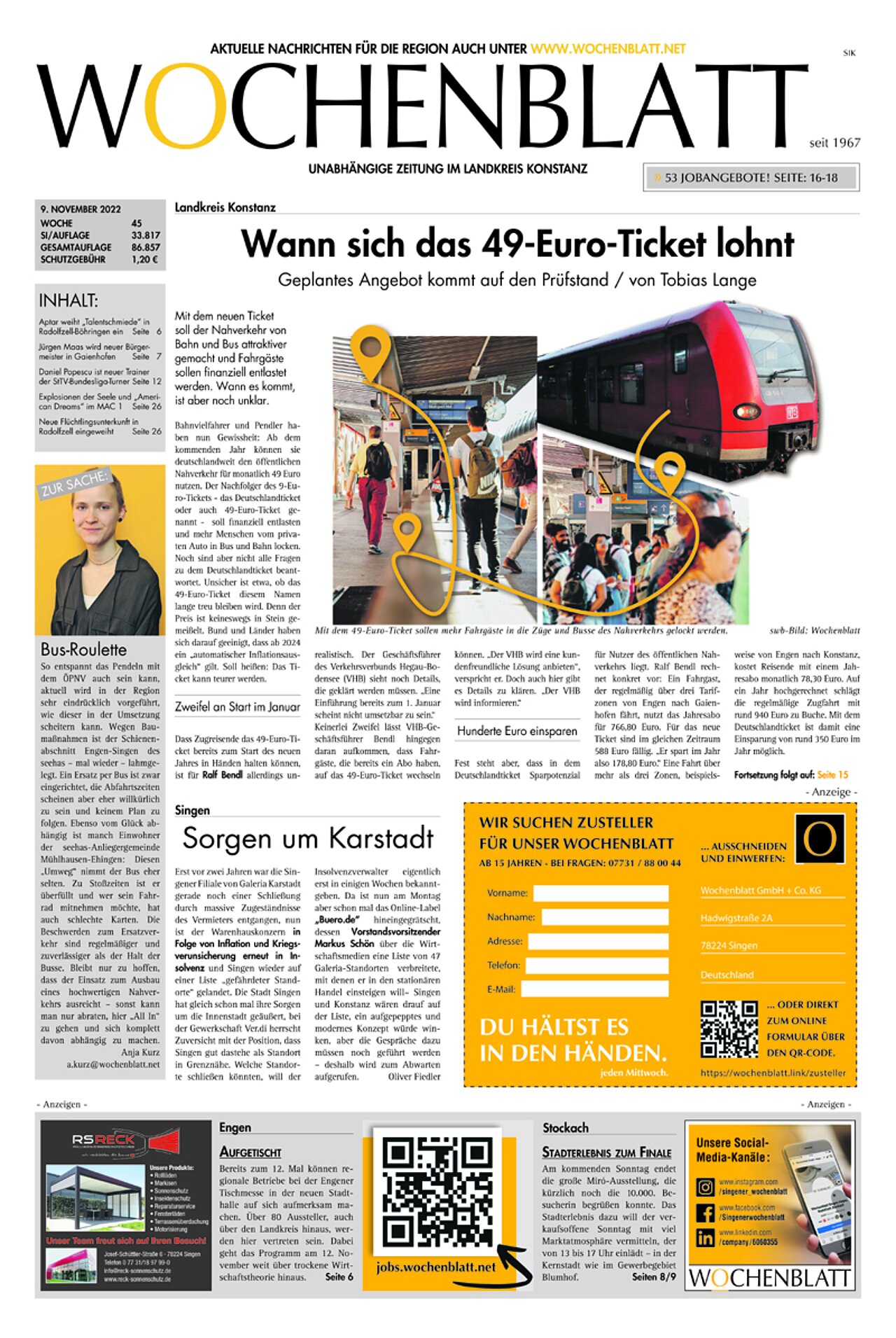 Ausgabe 45 vom 09. November 2022