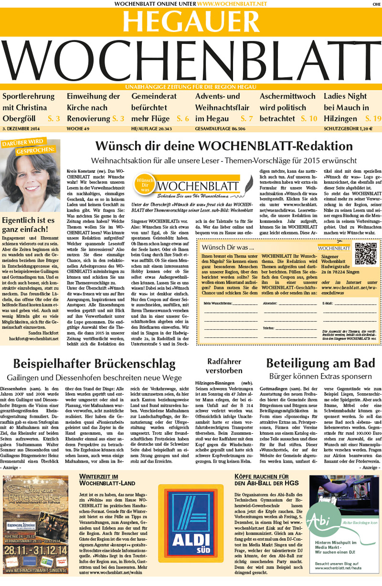 Ausgabe 49 vom 03. Dezember 2014