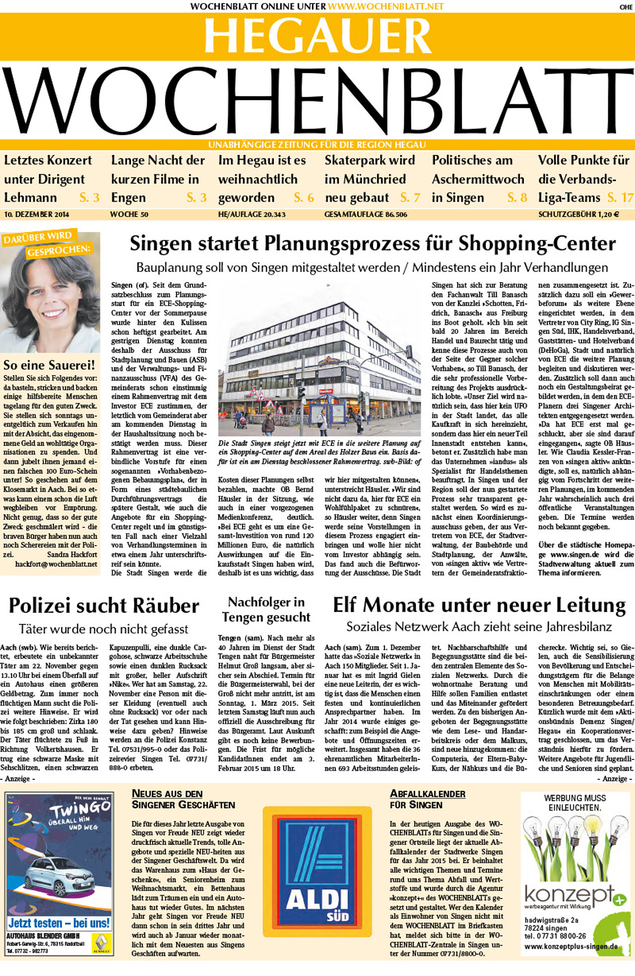 Ausgabe 50 vom 10. Dezember 2014