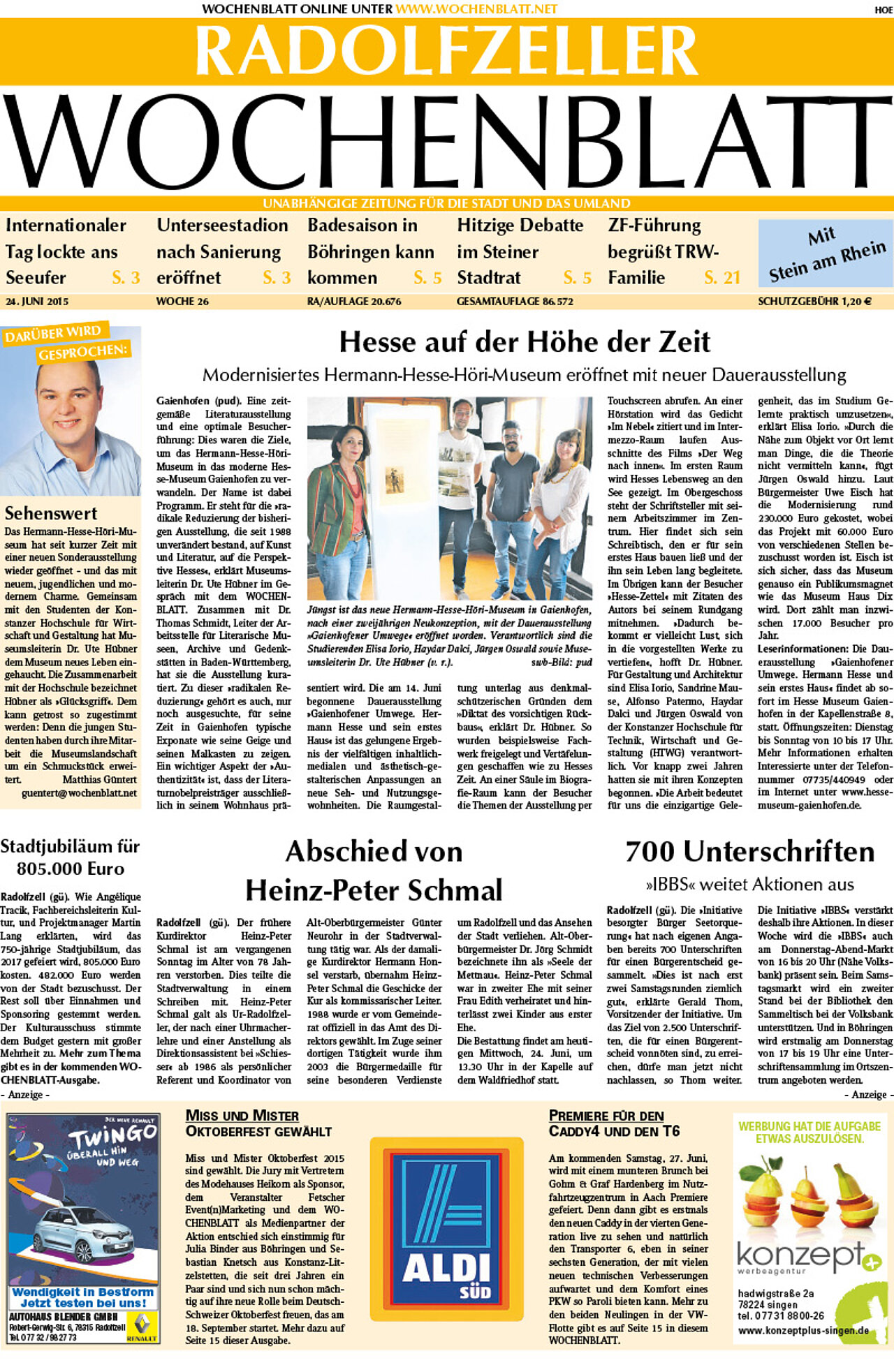Ausgabe 26 vom 24. Juni 2015