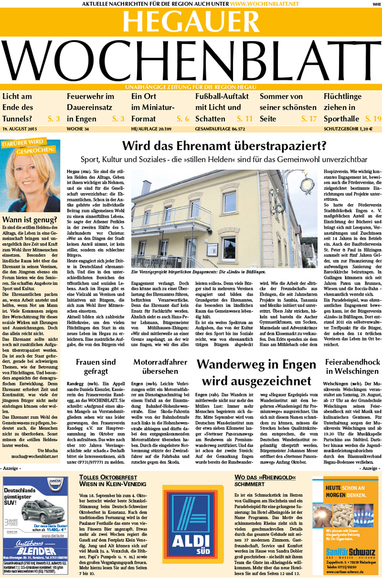 Ausgabe 34 vom 19. August 2015