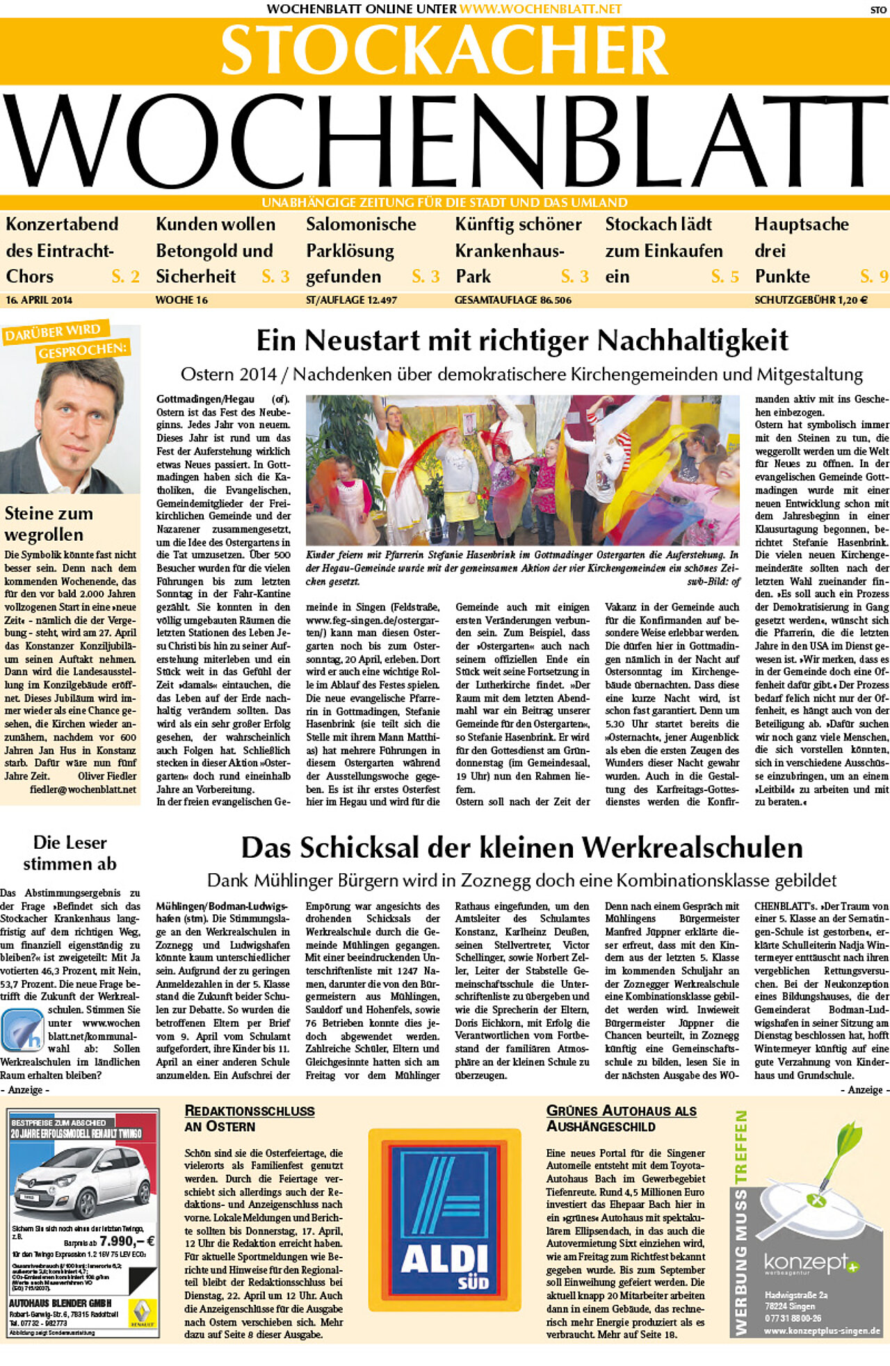 Ausgabe 16 vom 16. April 2014
