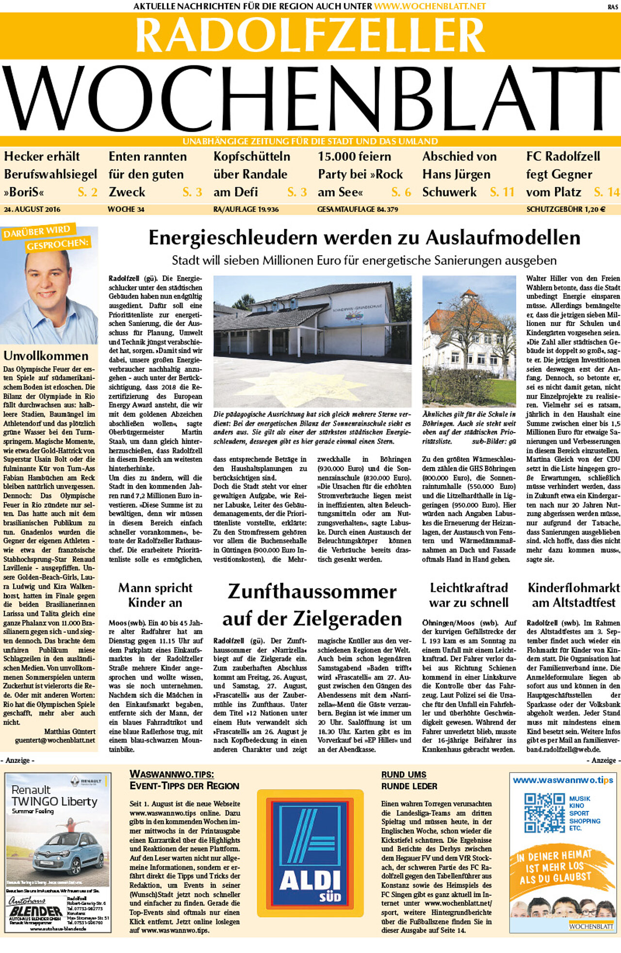 Ausgabe 34 vom 24. August 2016