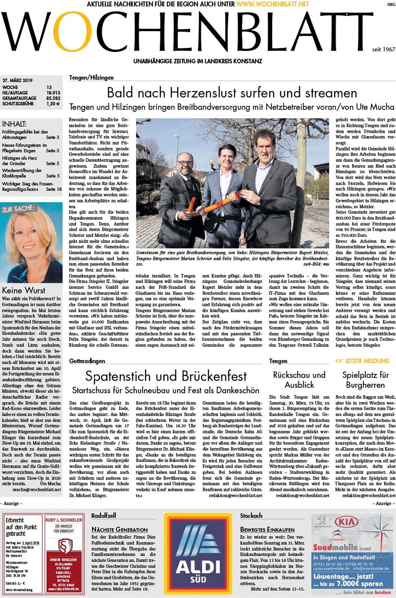 Ausgabe 13 vom 27. März 2019