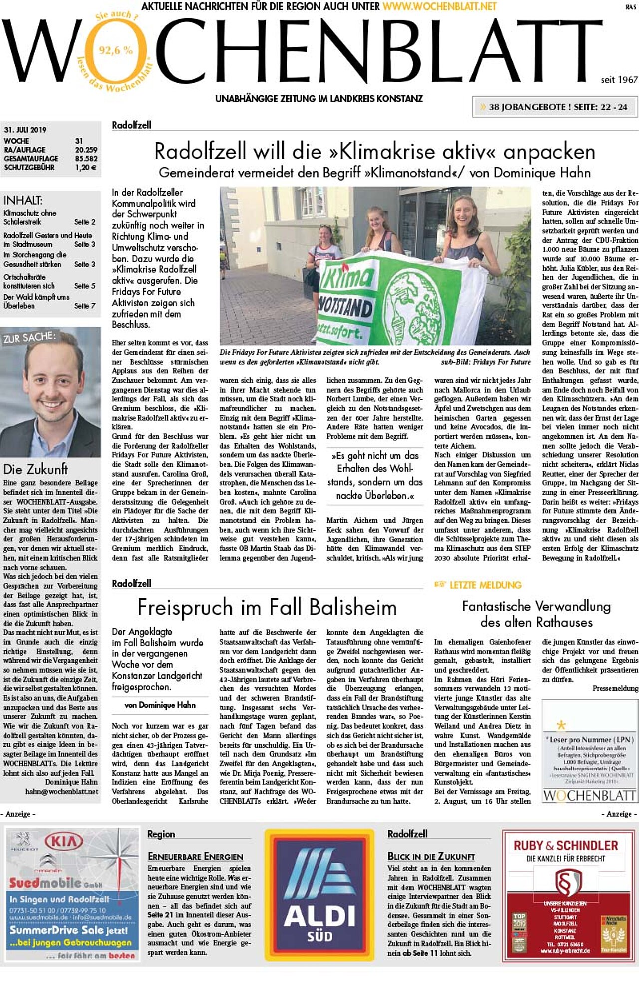 Ausgabe 31 vom 31. Juli 2019