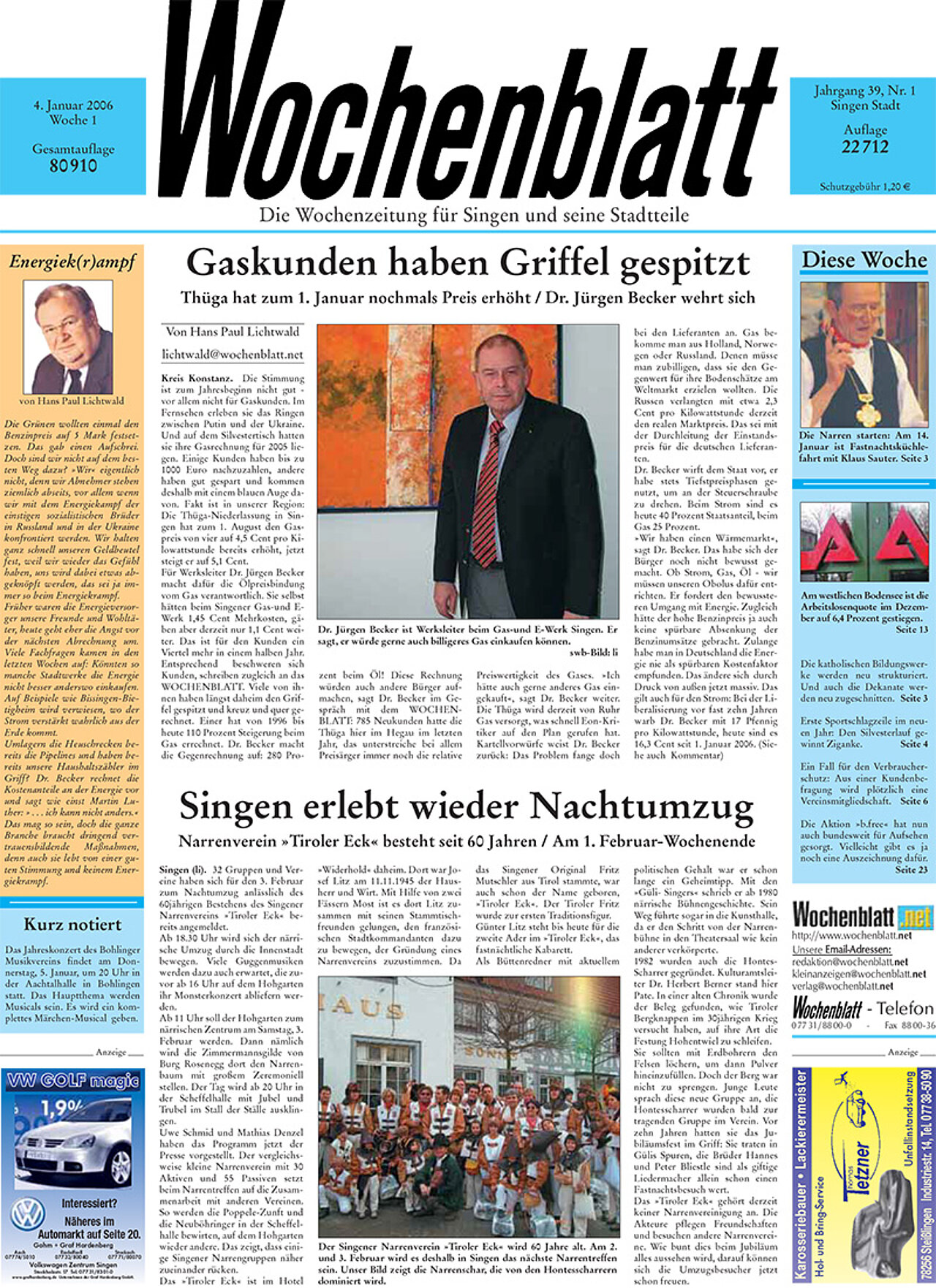 Ausgabe 01 vom 04. Januar 2006