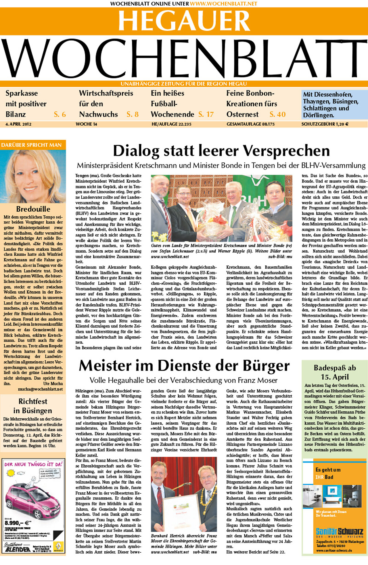 Ausgabe 14 vom 04. April 2012