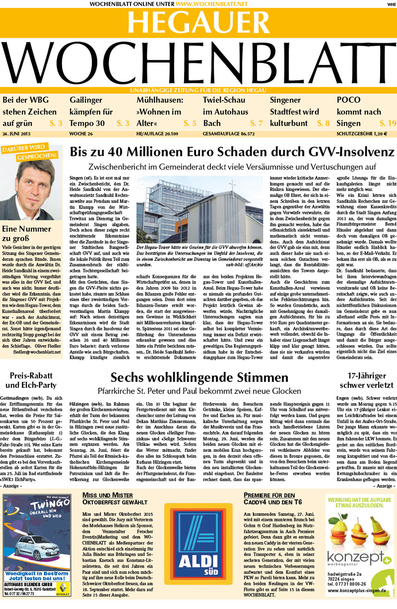 Ausgabe 26 vom 24. Juni 2015