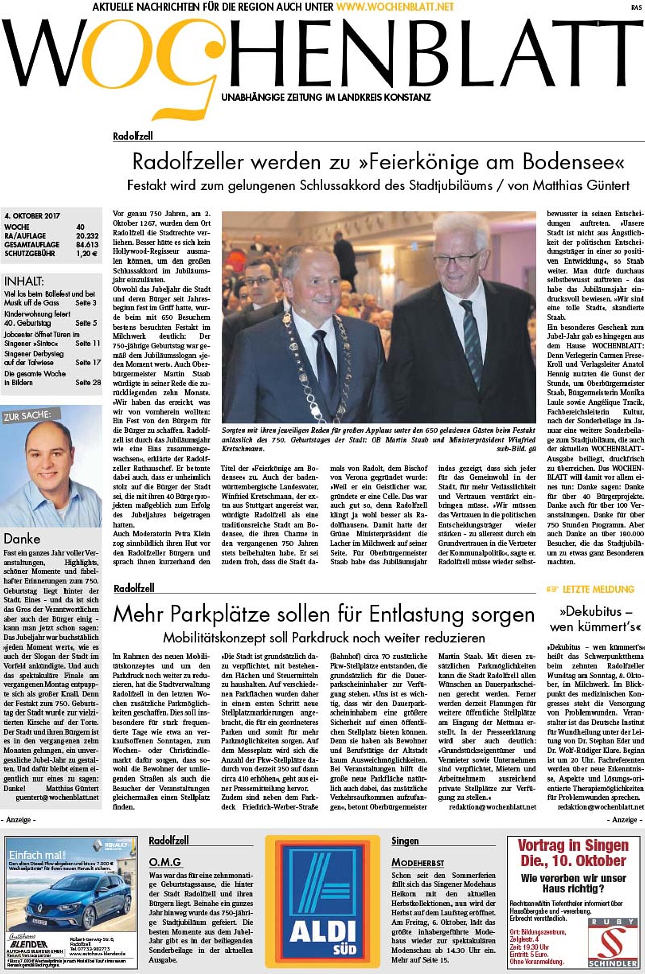 Ausgabe 40 vom 04. Oktober 2017