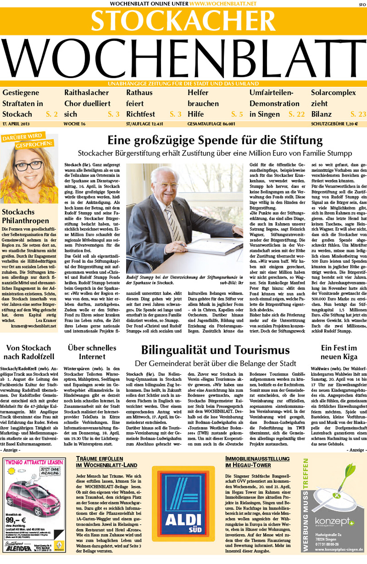 Ausgabe 16 vom 17. April 2013