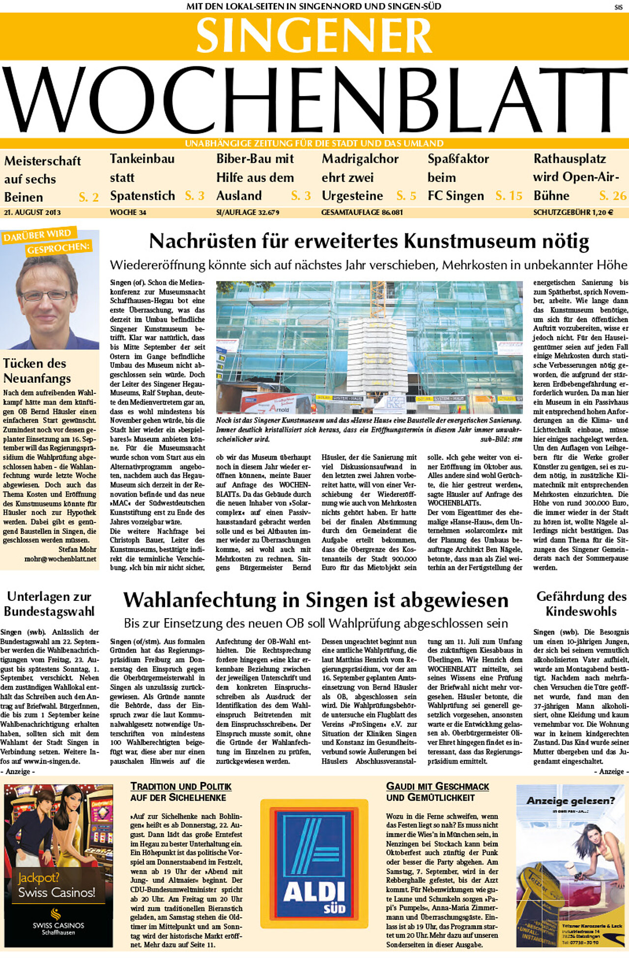 Ausgabe 34 vom 21. August 2013