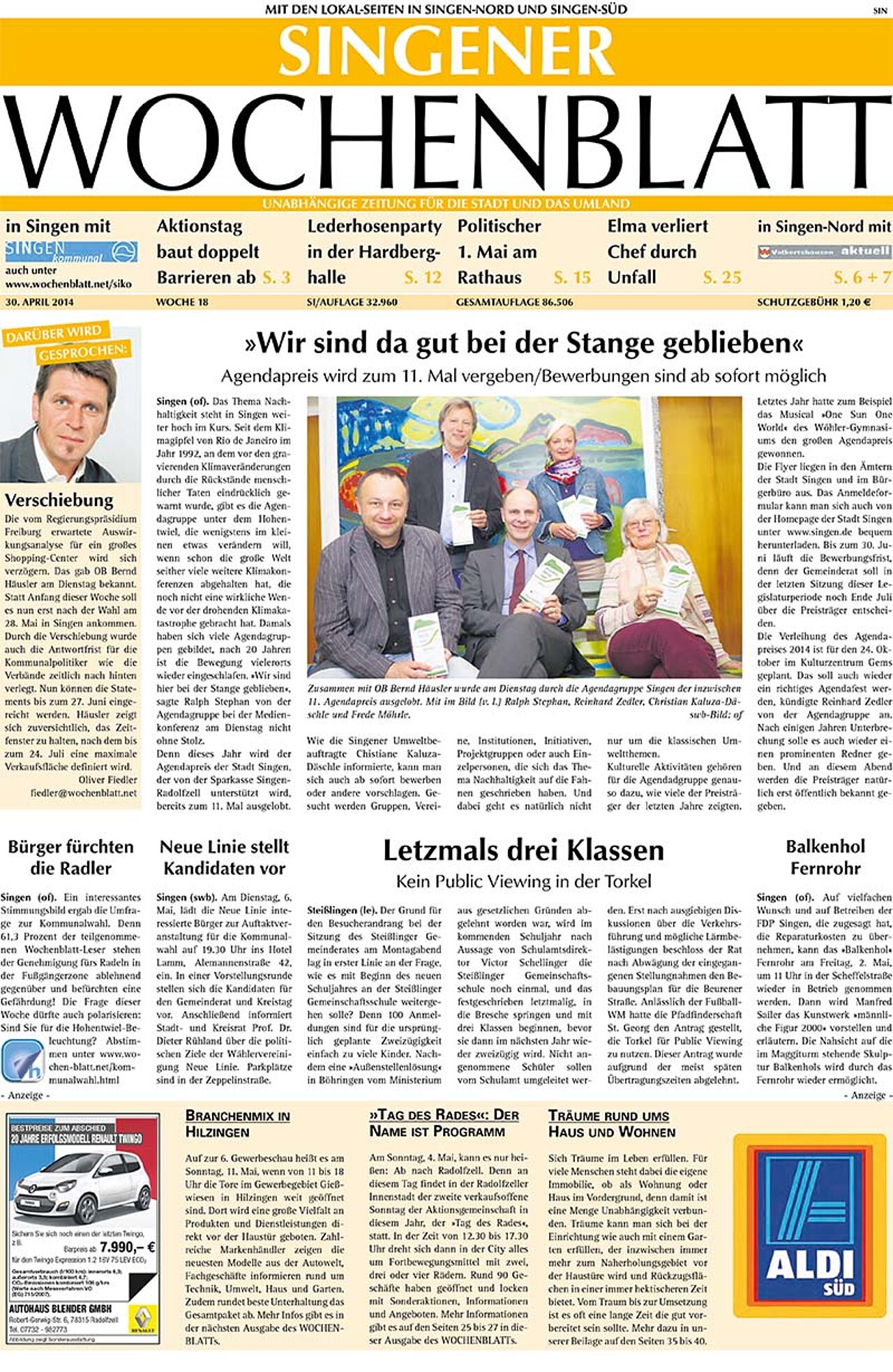 Ausgabe 18 vom 30. April 2014