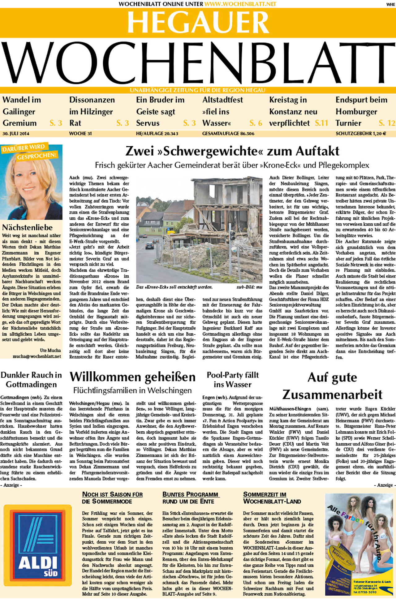 Ausgabe 31 vom 30. Juli 2014
