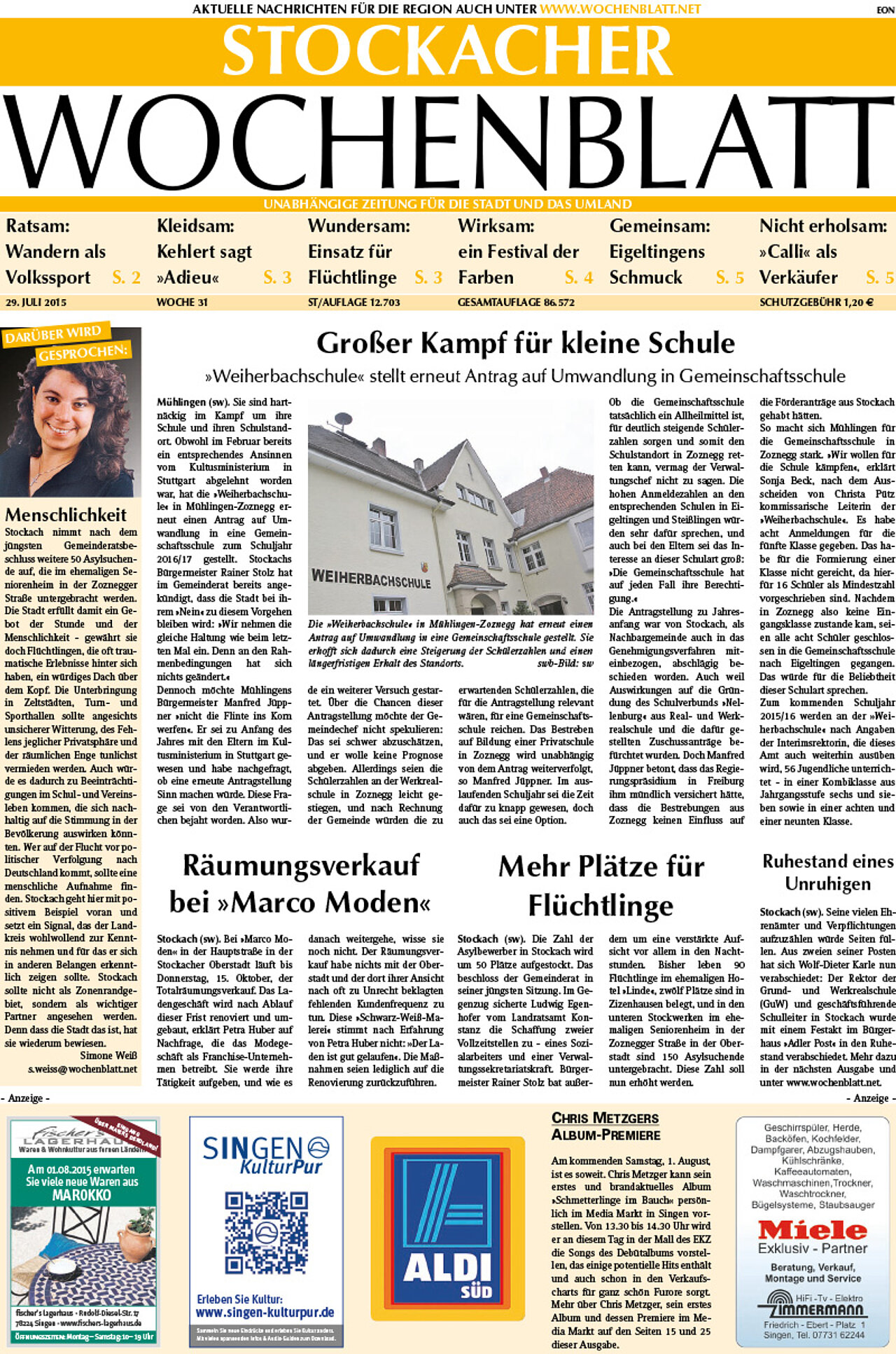 Ausgabe 31 vom 29. Juli 2015