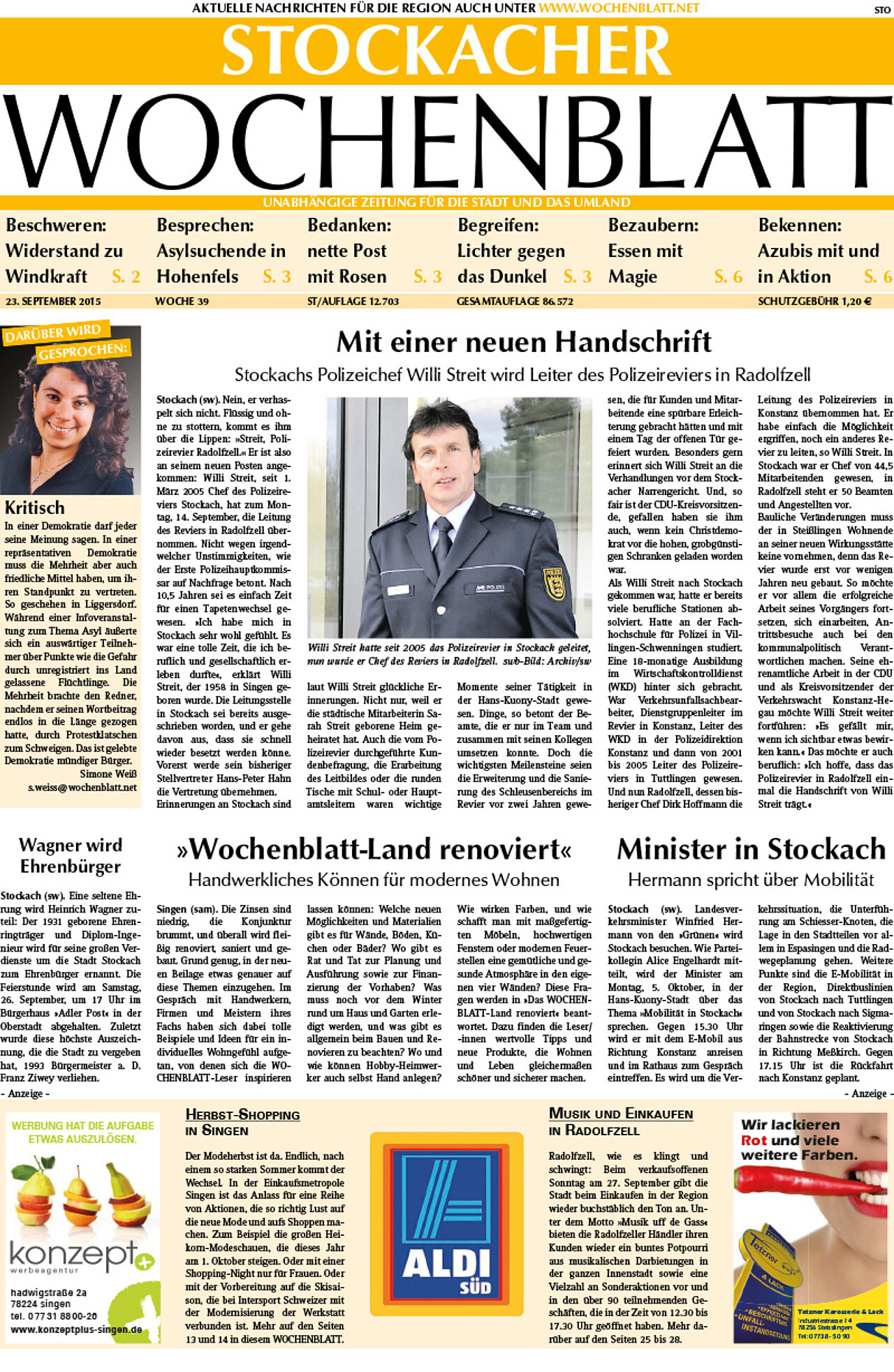 Ausgabe 39 vom 23. September 2015