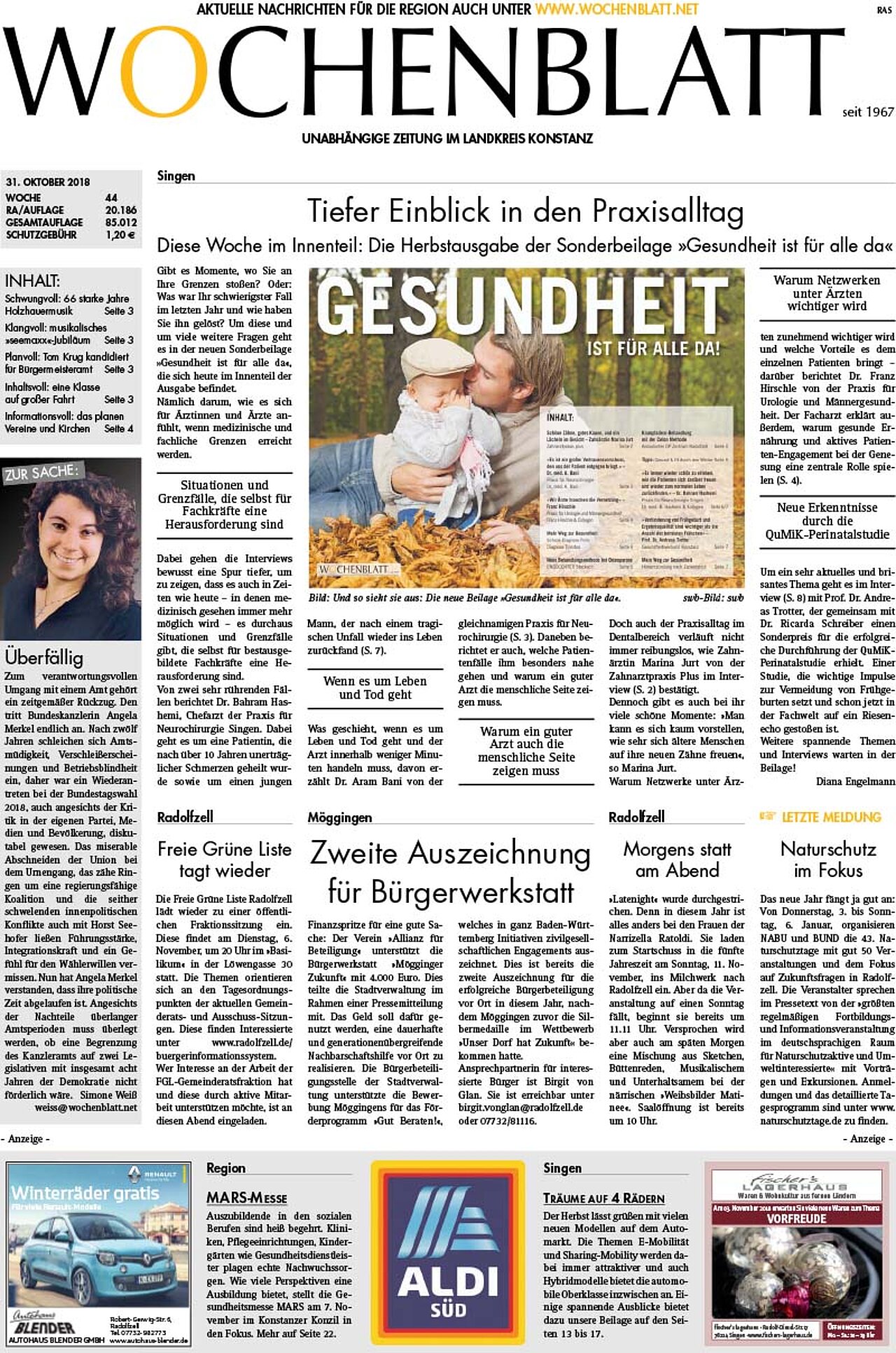 Ausgabe 44 vom 31. Oktober 2018
