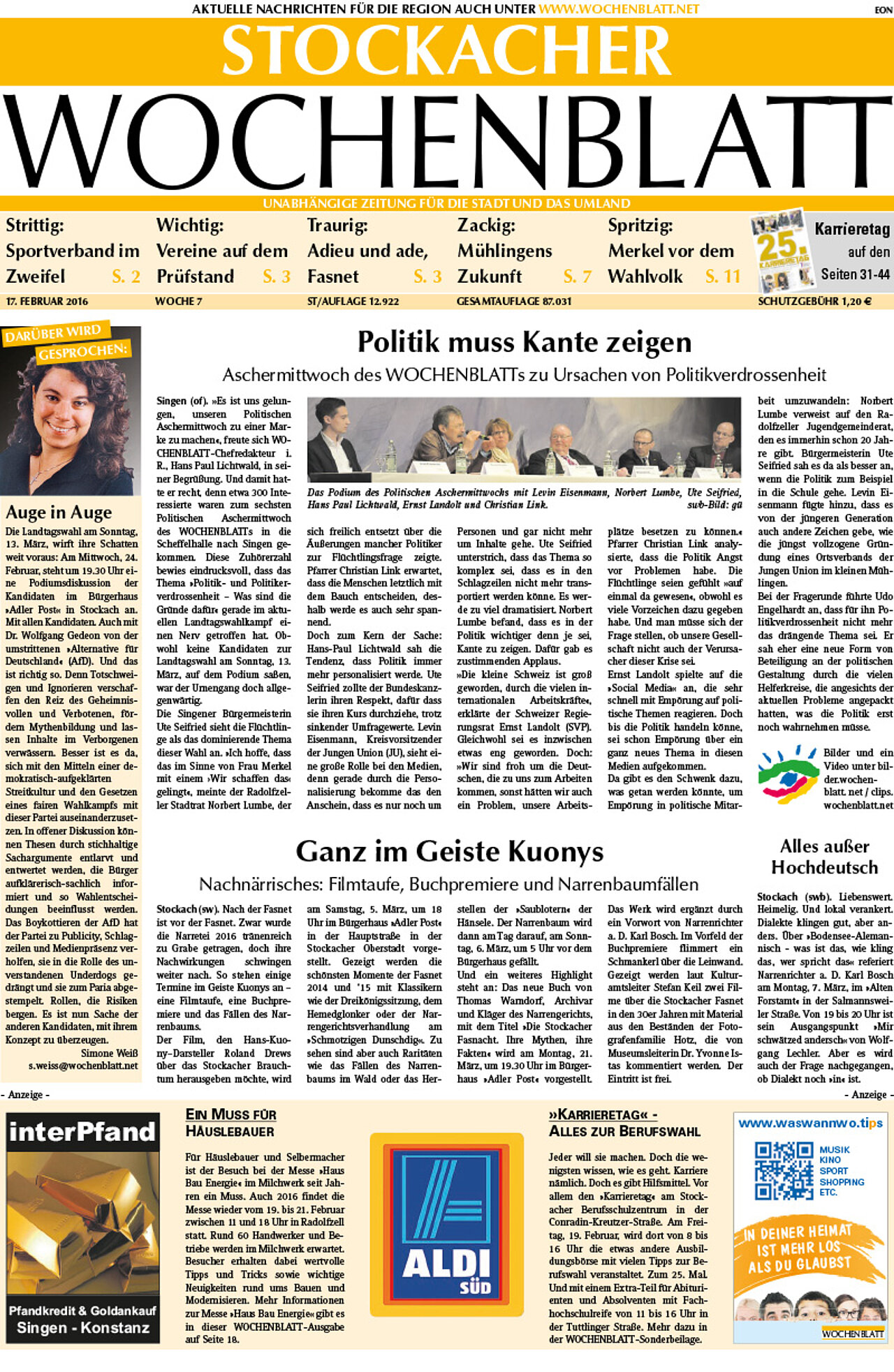 Ausgabe 07 vom 17. Februar 2016