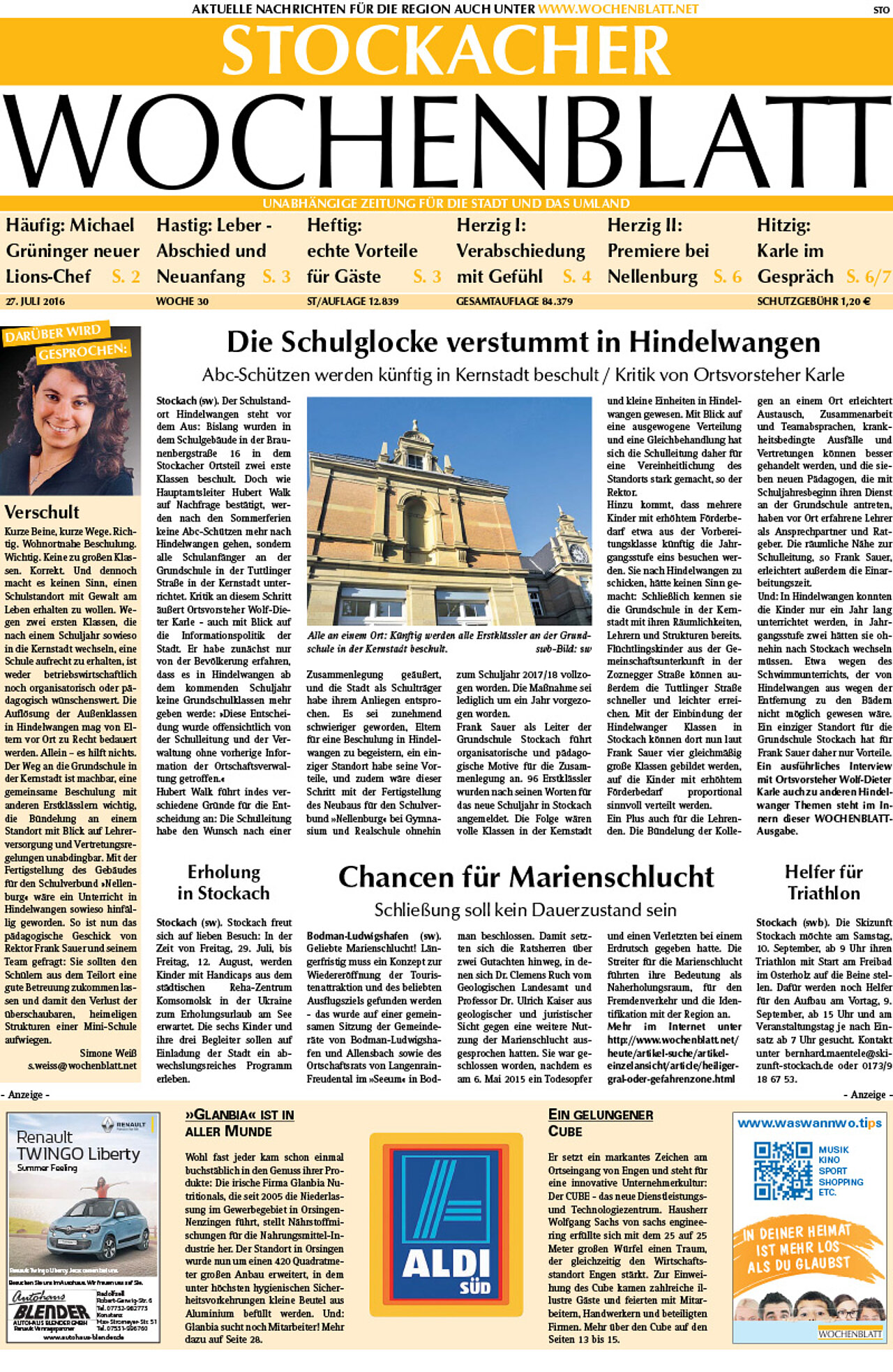 Ausgabe 30 vom 27. Juli 2016