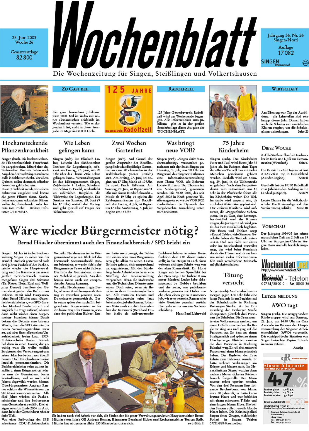 Ausgabe 26 vom 25. Juni 2003