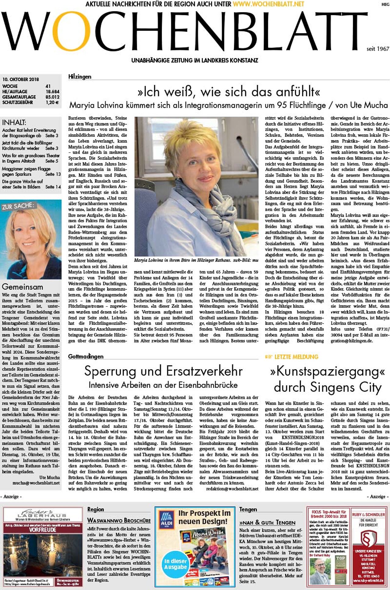 Ausgabe 41 vom 10. Oktober 2018